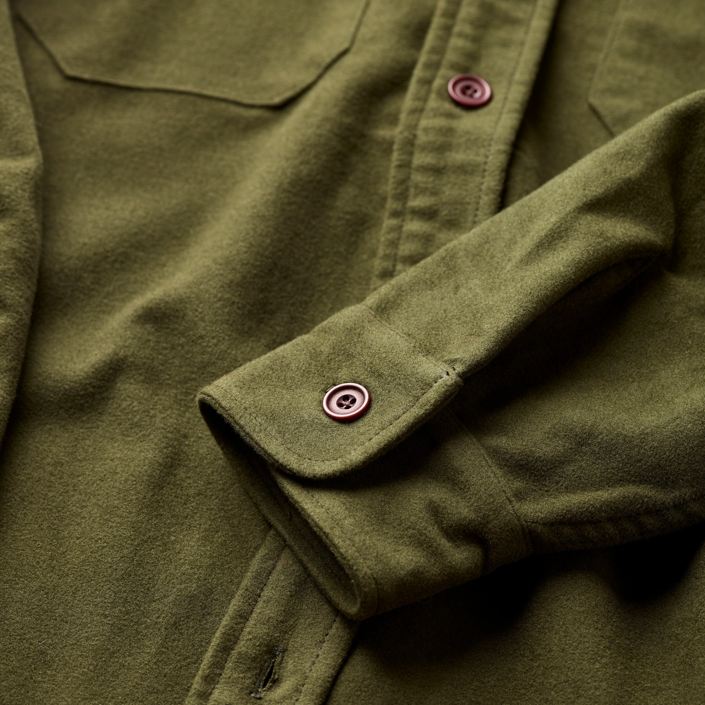 Olive Moleskin Shirt