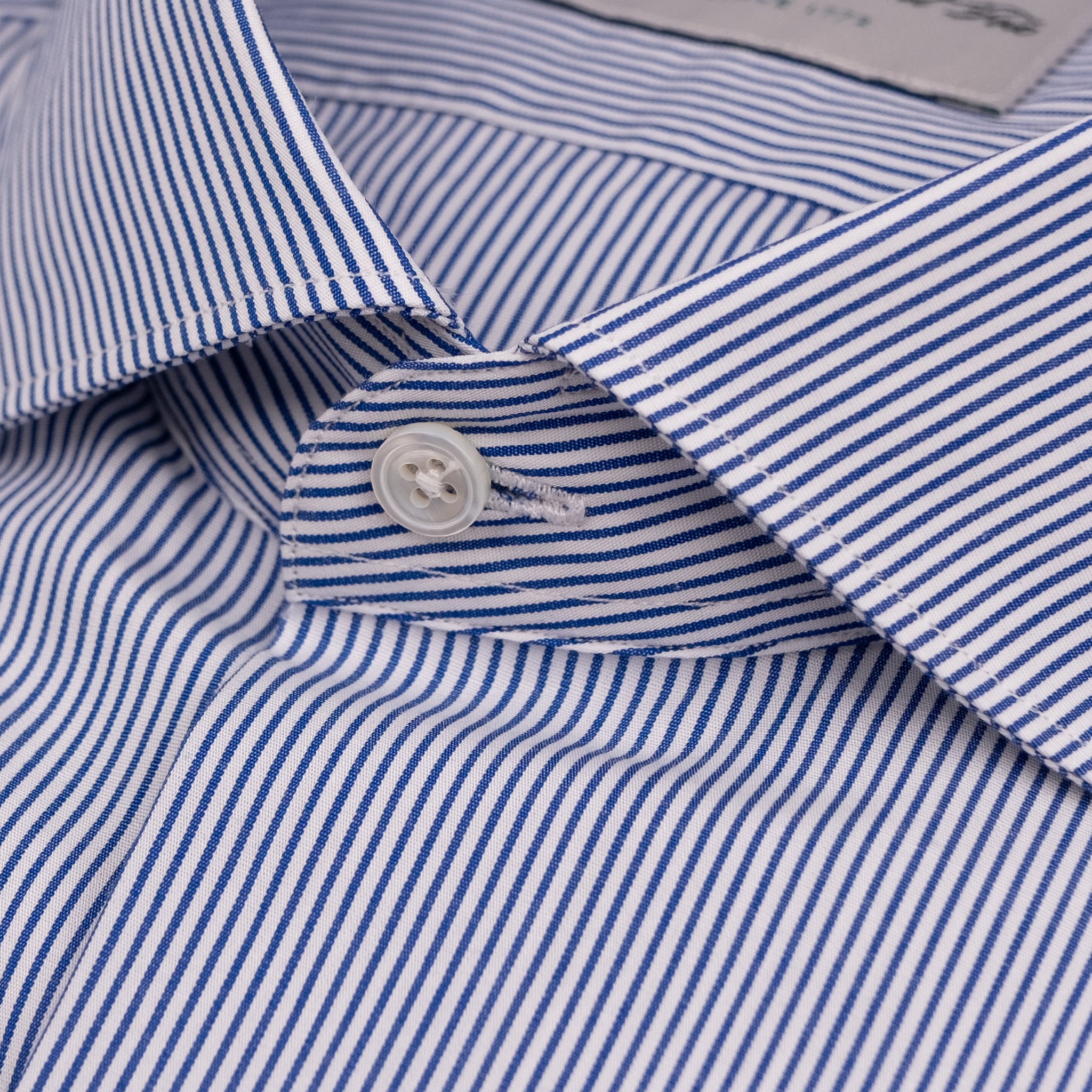 The Niven Fox Classic Navy Popeline Stripe Shirt
