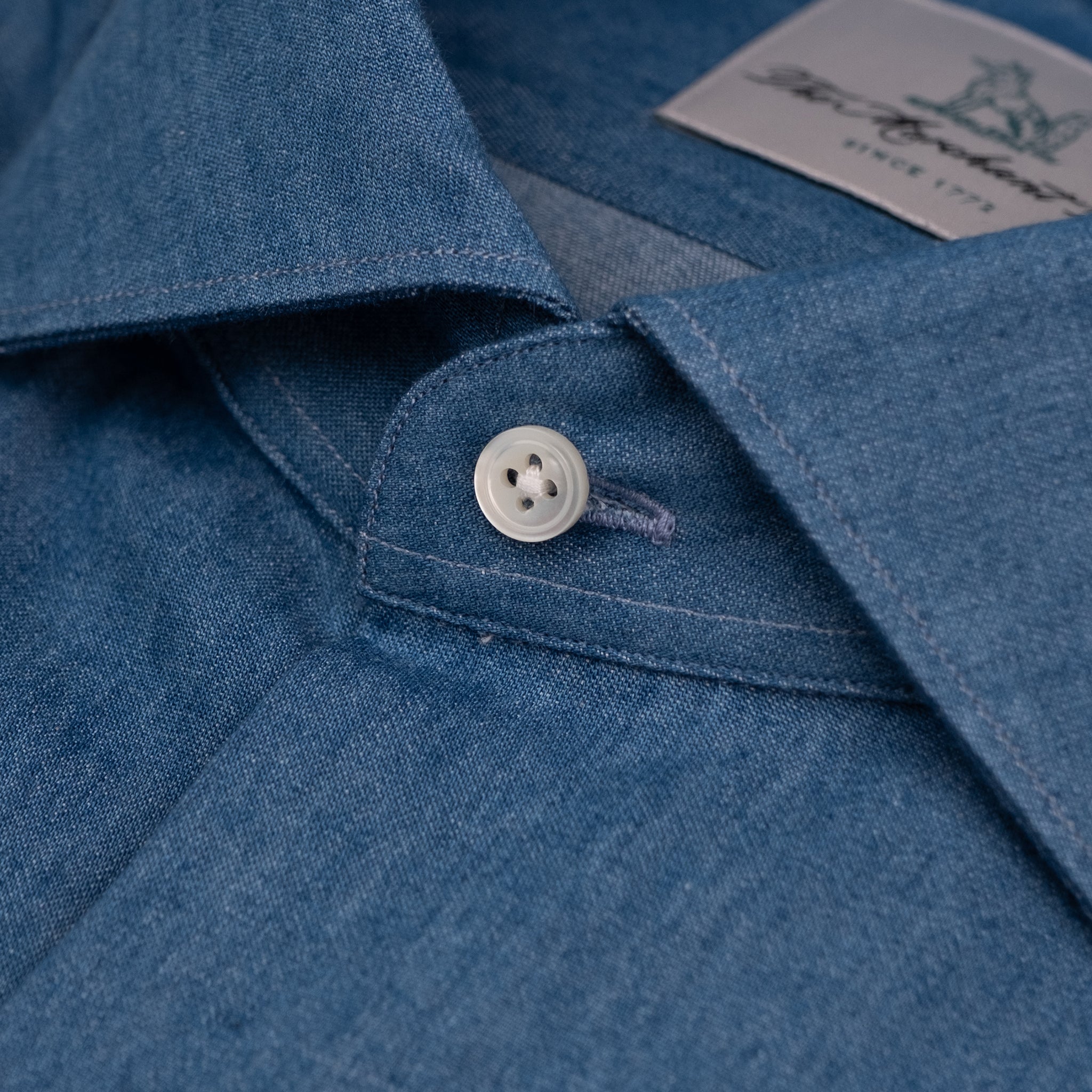 The Niven Fox Weekend Mid Wash Denim Shirt