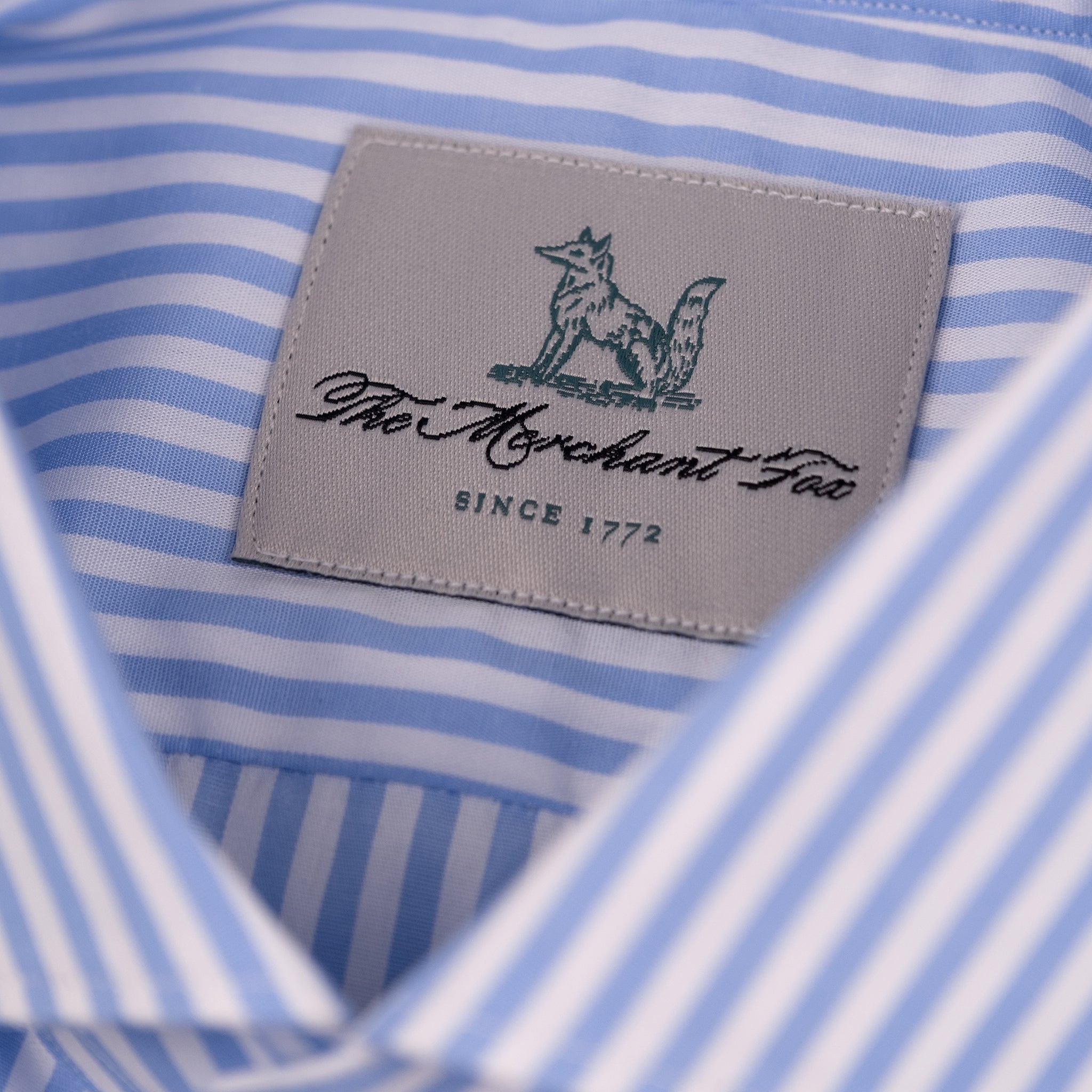 The Niven Fox Classic Sky Blue Bengal Stripe Shirt