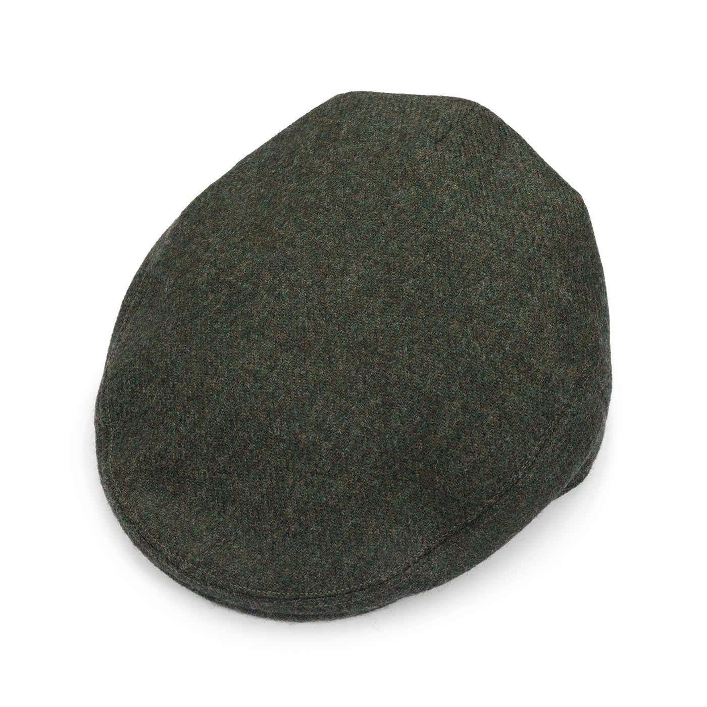 Fox Tweed Forest Green Twill Fixed Brim Flat Cap