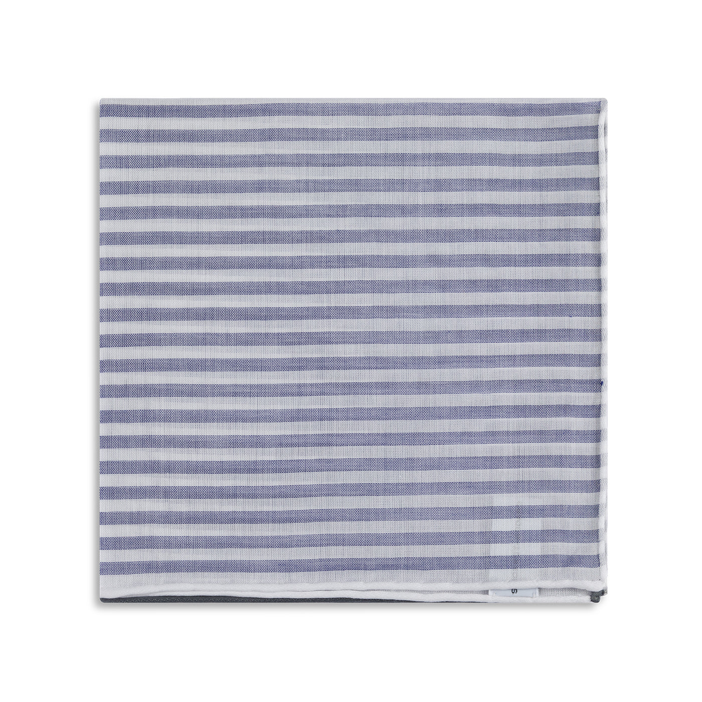 Simonnot Godard "Buren" Pocket Square with Navy & White Stripes