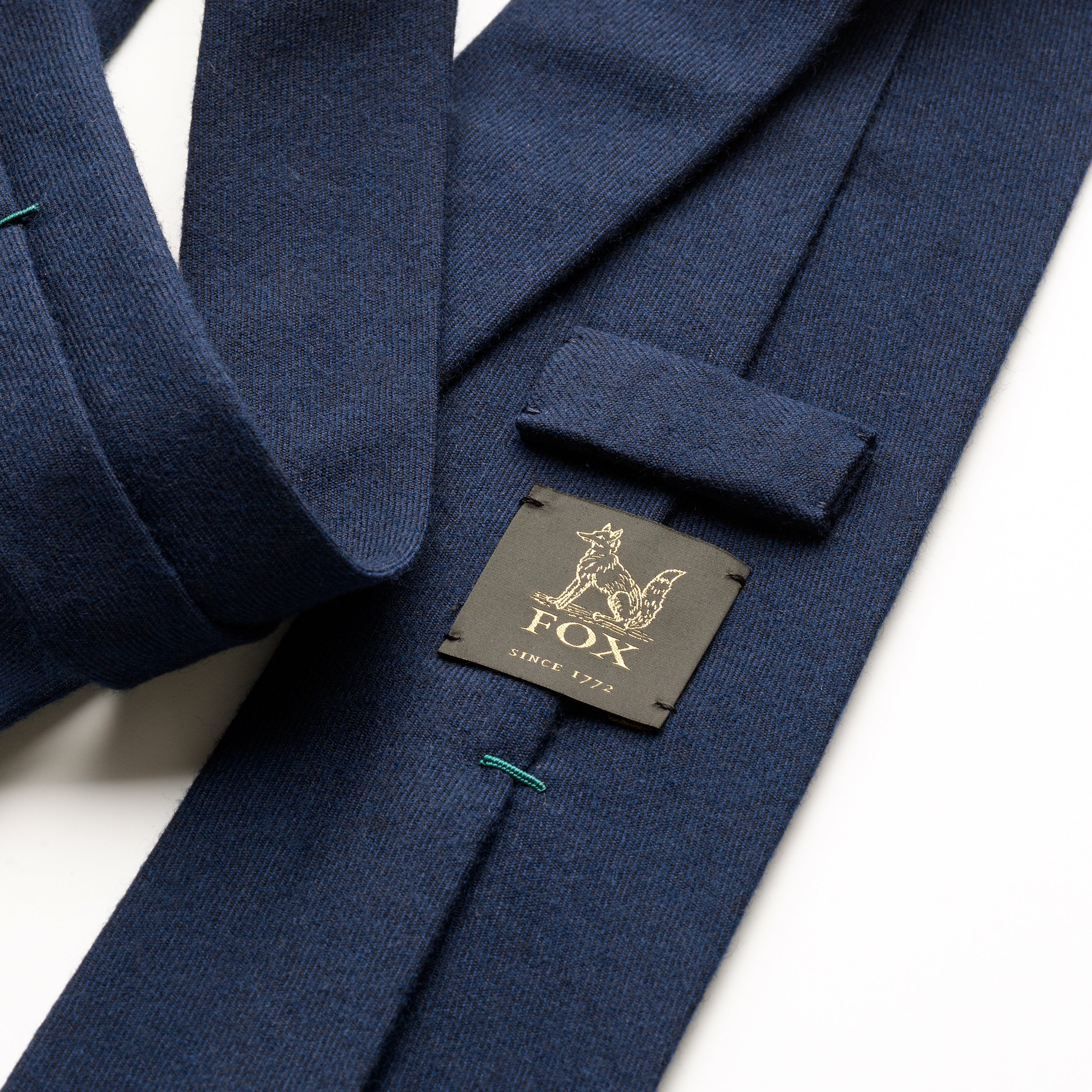 Fox Brothers French Navy Flannel Tie