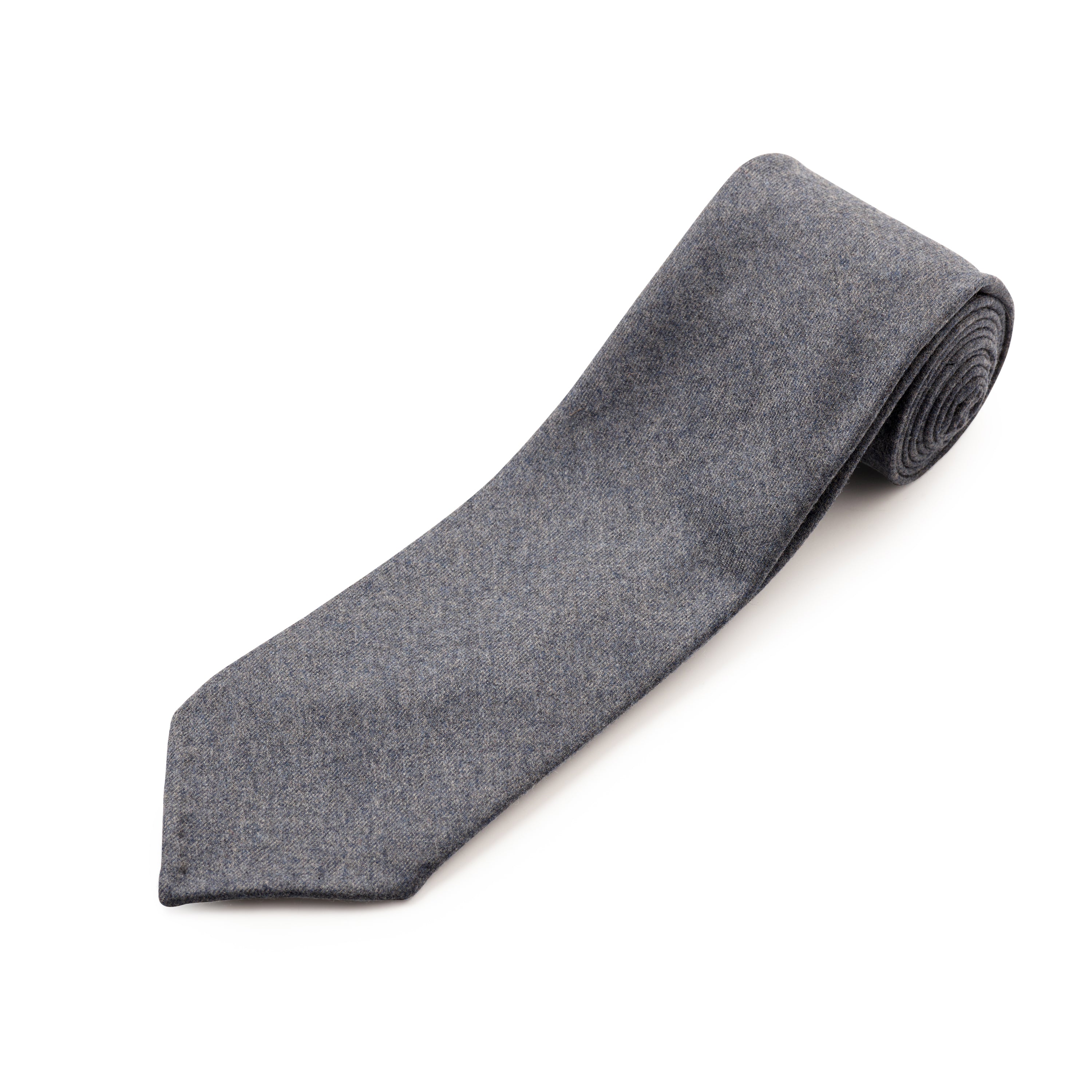 Fox Brothers Mid-Grey Flannel Tie