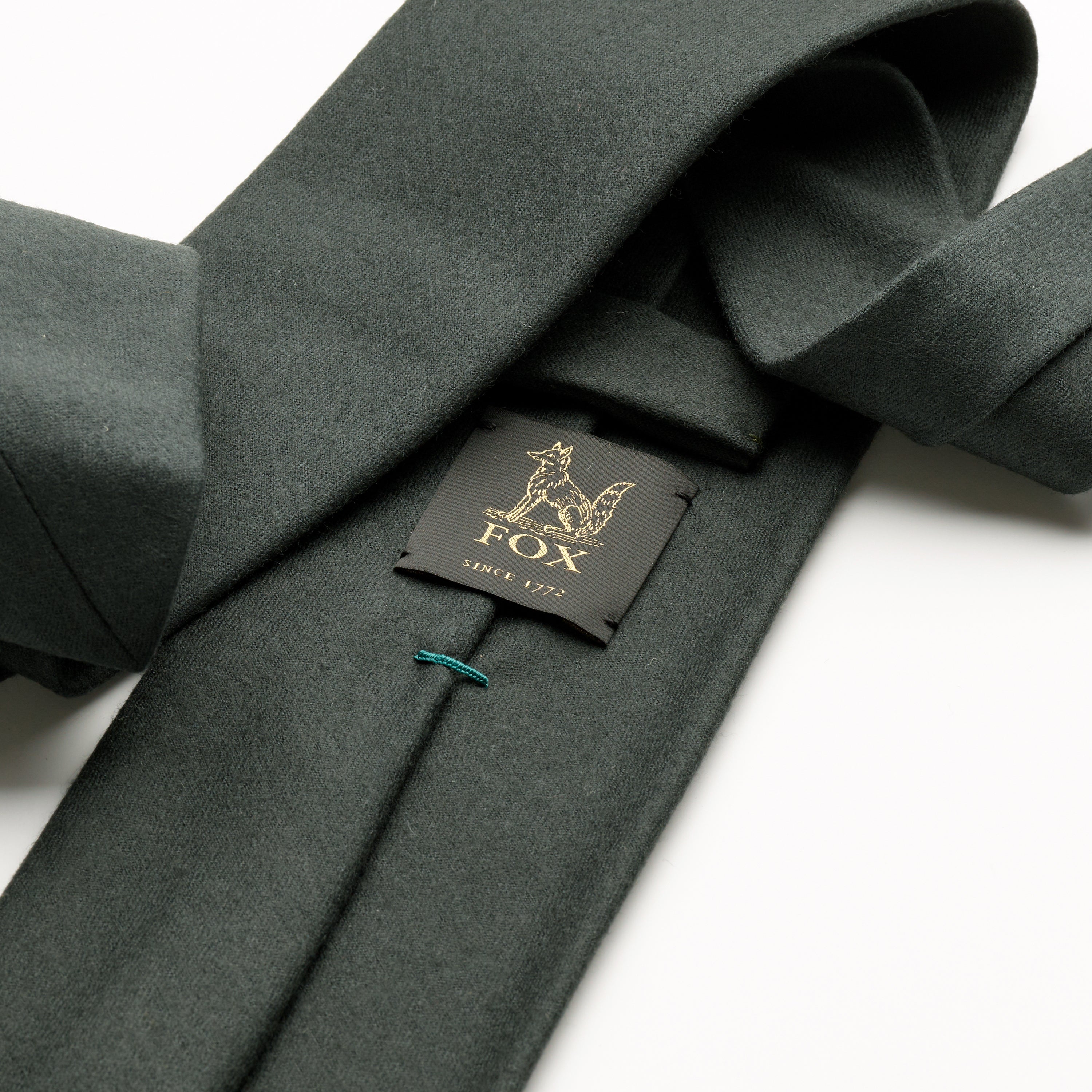 Fox 3 Fold Racing Green Flannel Tie