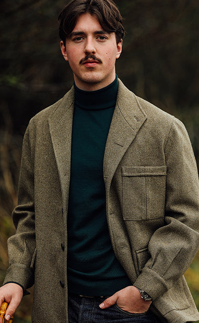 Fox Brothers Midnight Hopsack Blazer | The Merchant Fox News blog