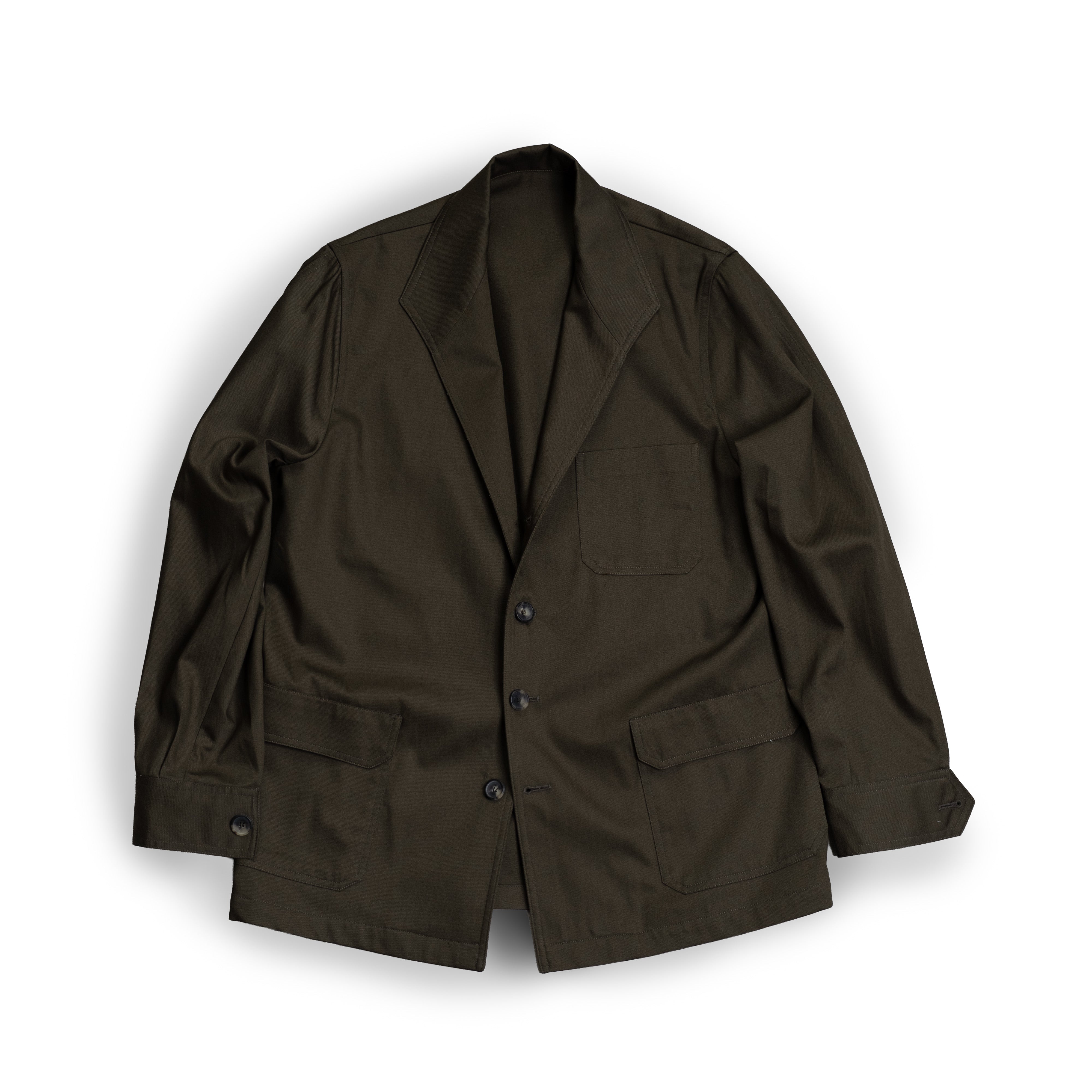 Fox Khaki Teba Jacket Made by Justo Gimeno x Fox Brothers