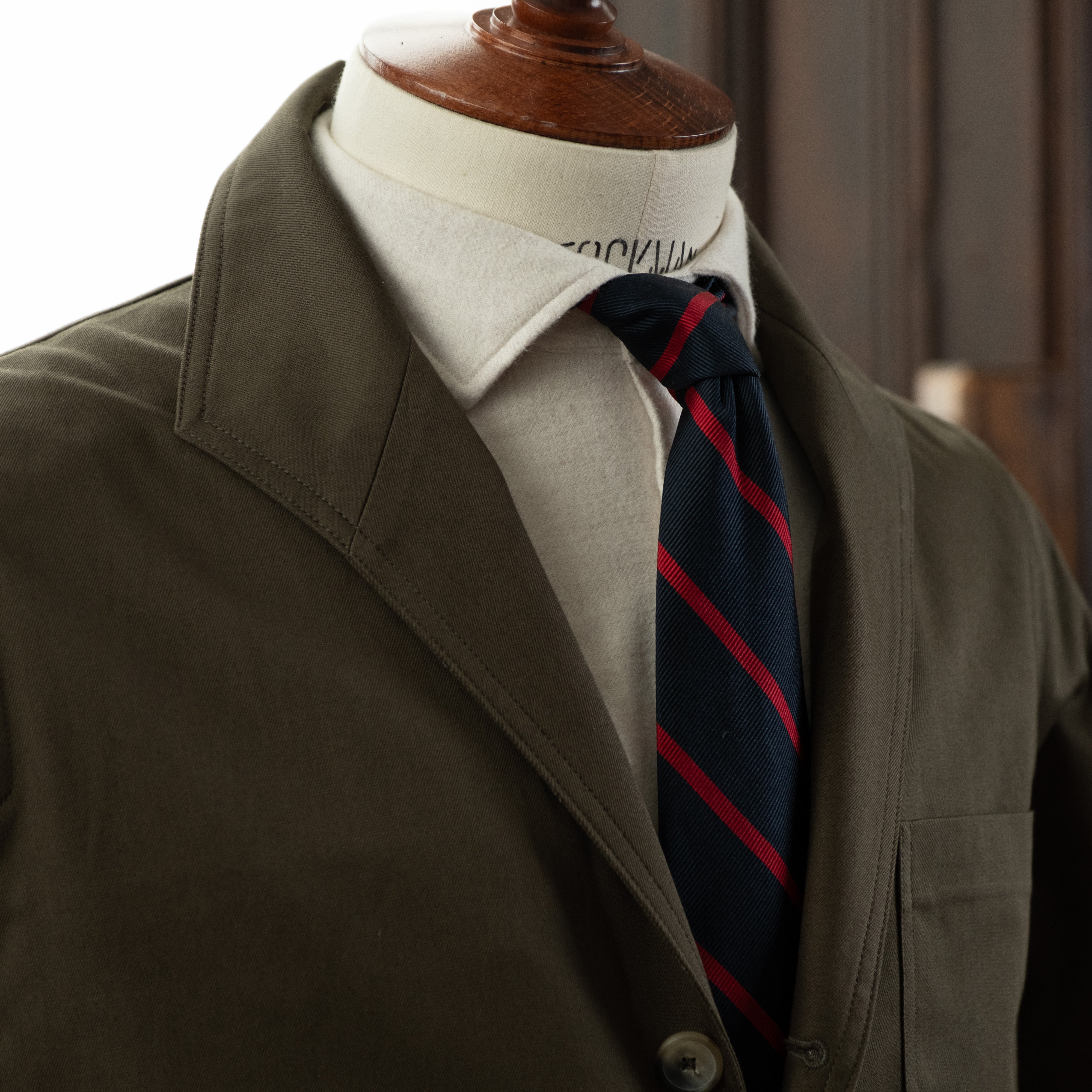 Fox Khaki Teba Jacket Made by Justo Gimeno x Fox Brothers