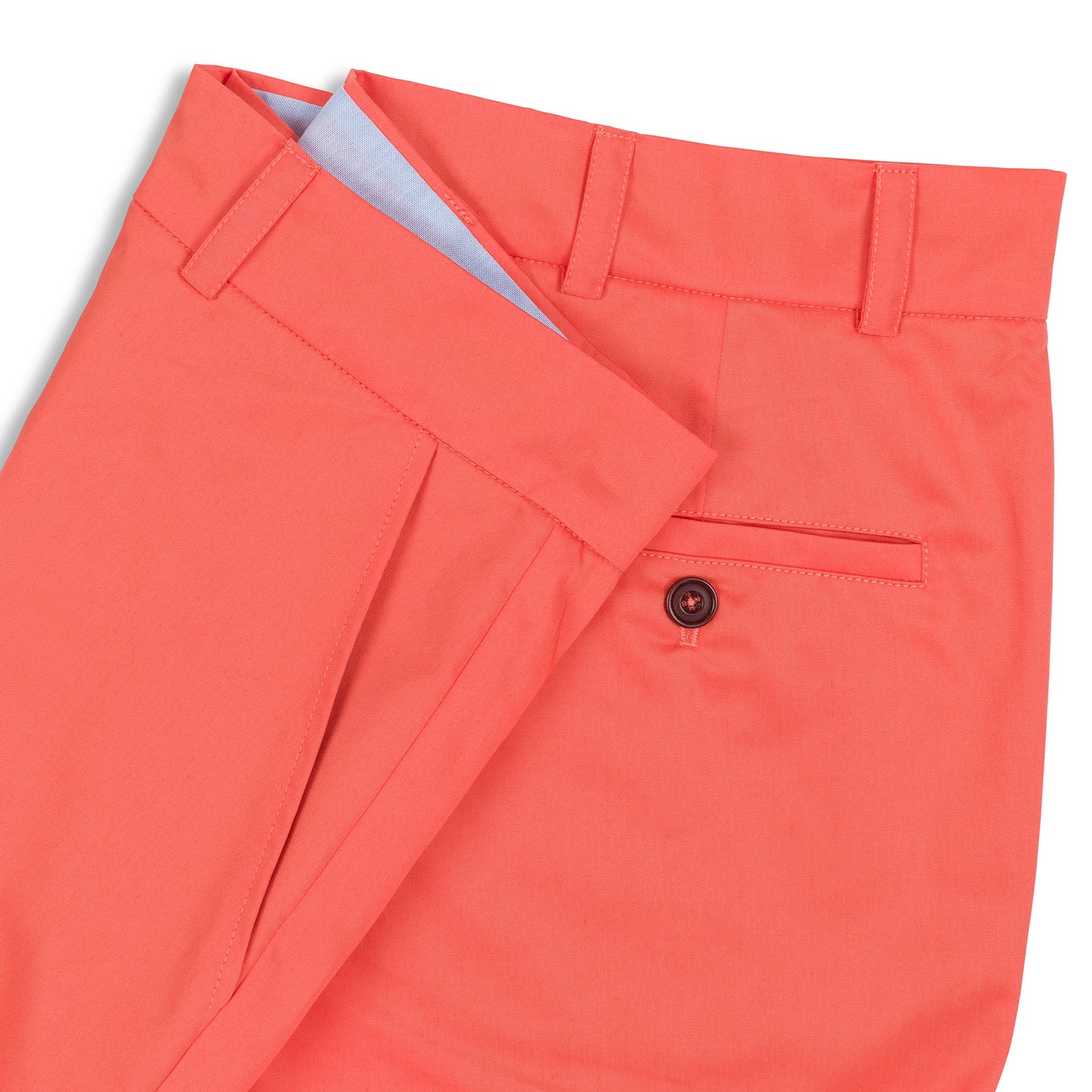 The Merchant Fox Cotton Shorts in Coral