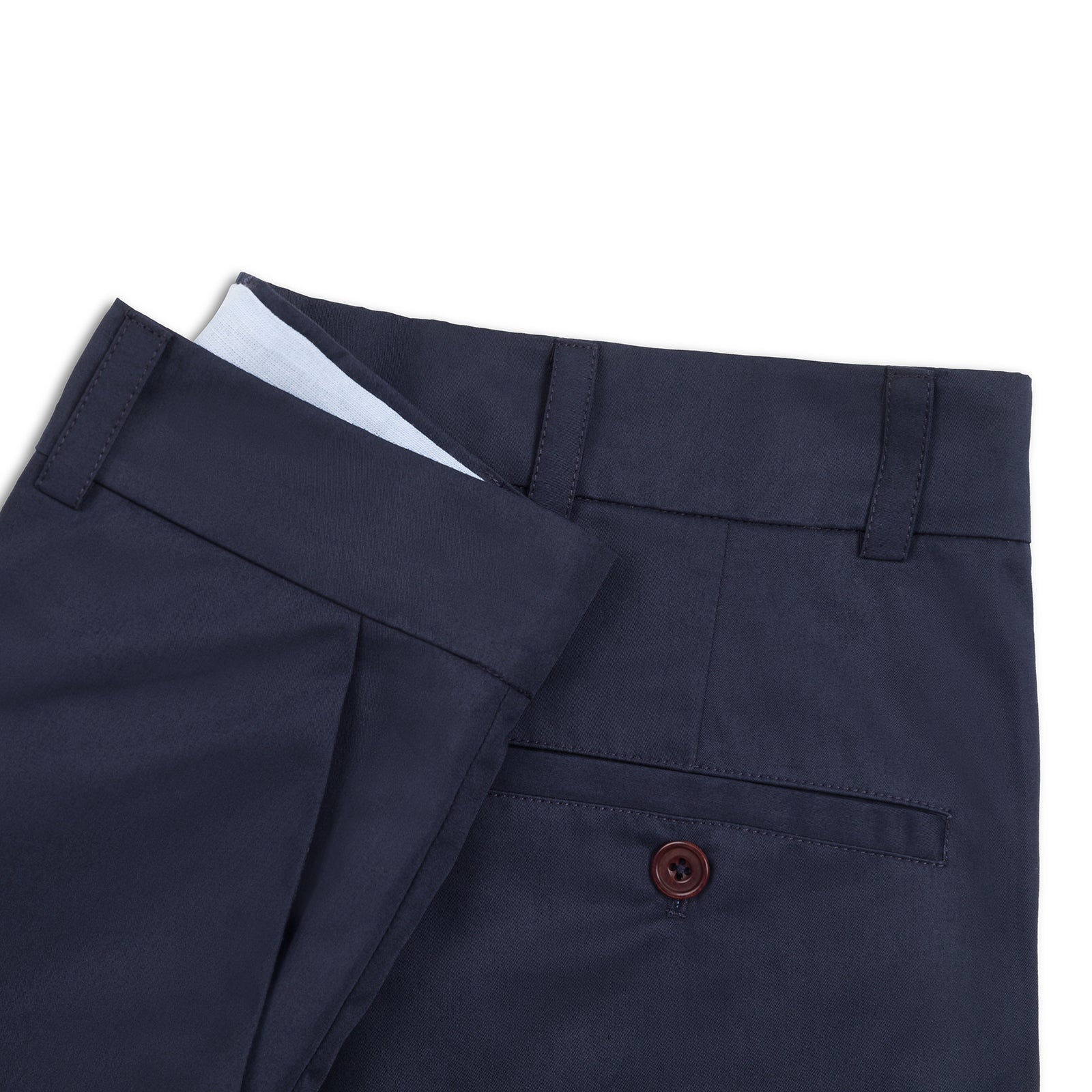 The Merchant Fox Cotton Shorts in Navy