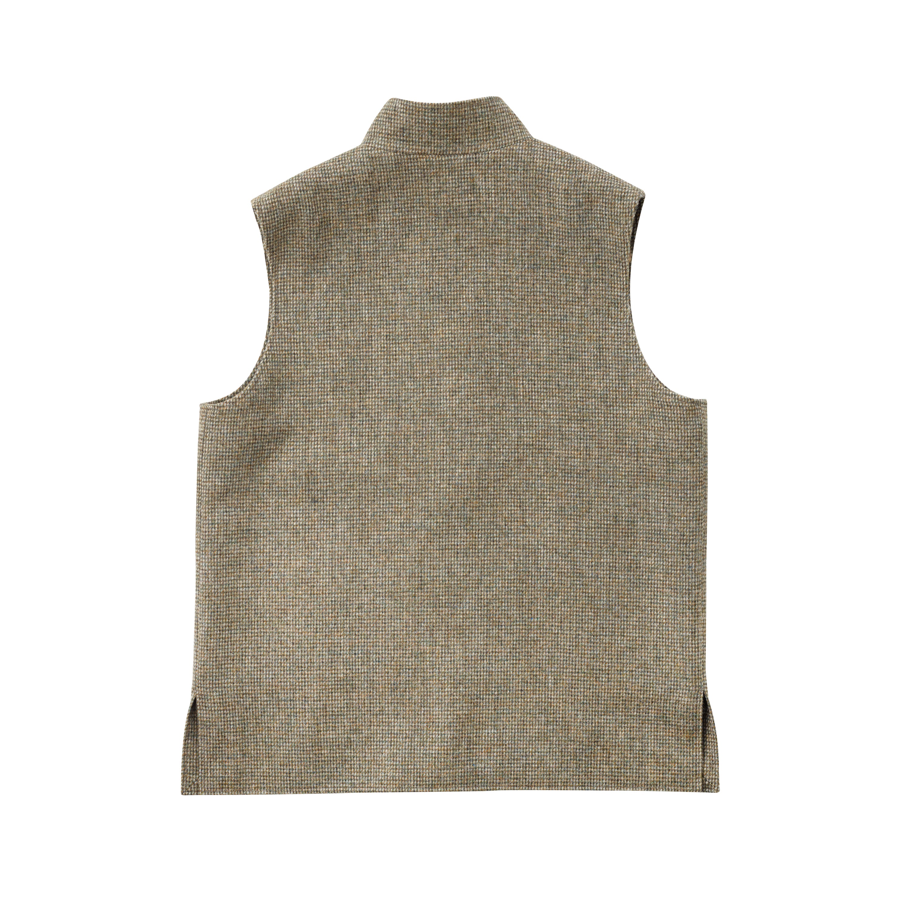 Fox Split Hair Tweed Exmoor Gilet in Sage Green