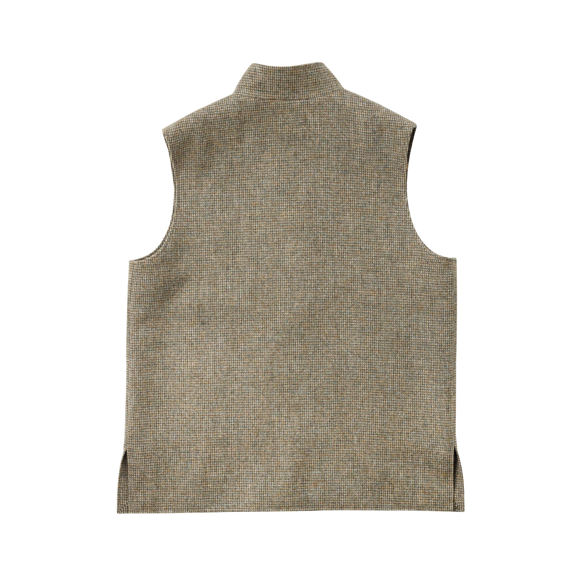 Fox Split Hair Tweed Exmoor Gilet in Sage Green