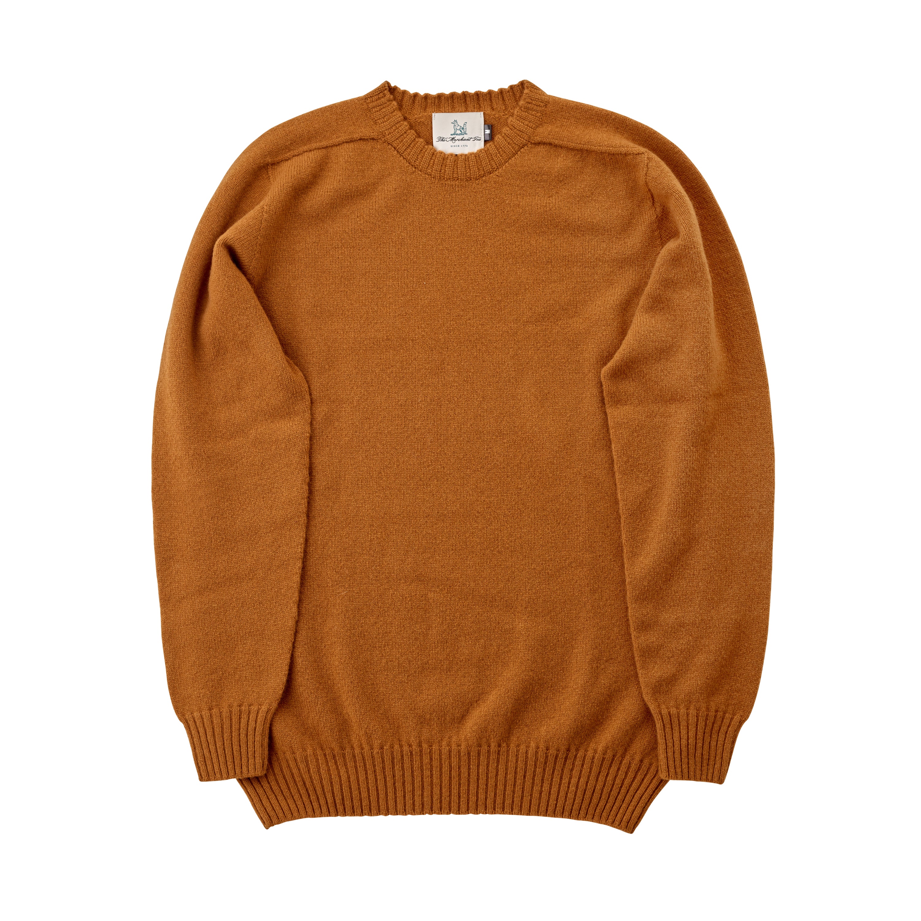 The Superfine Lambswool Crew Neck Jumper in Russett