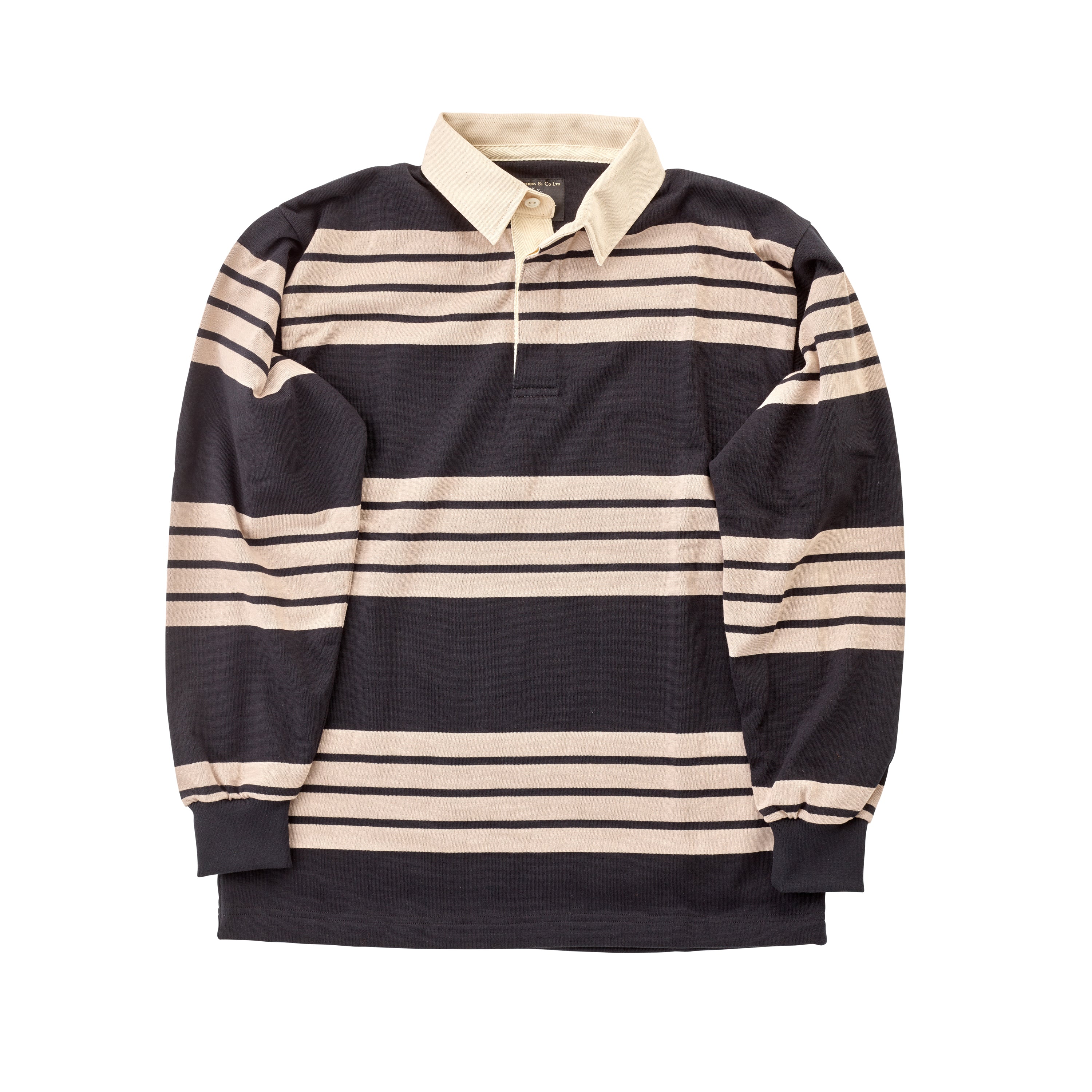 【新品未使用タグ付き】ブラームス　wide border rugby shirt 新品タグ付き】ブラームス wide border rugby shirt - メルカリ