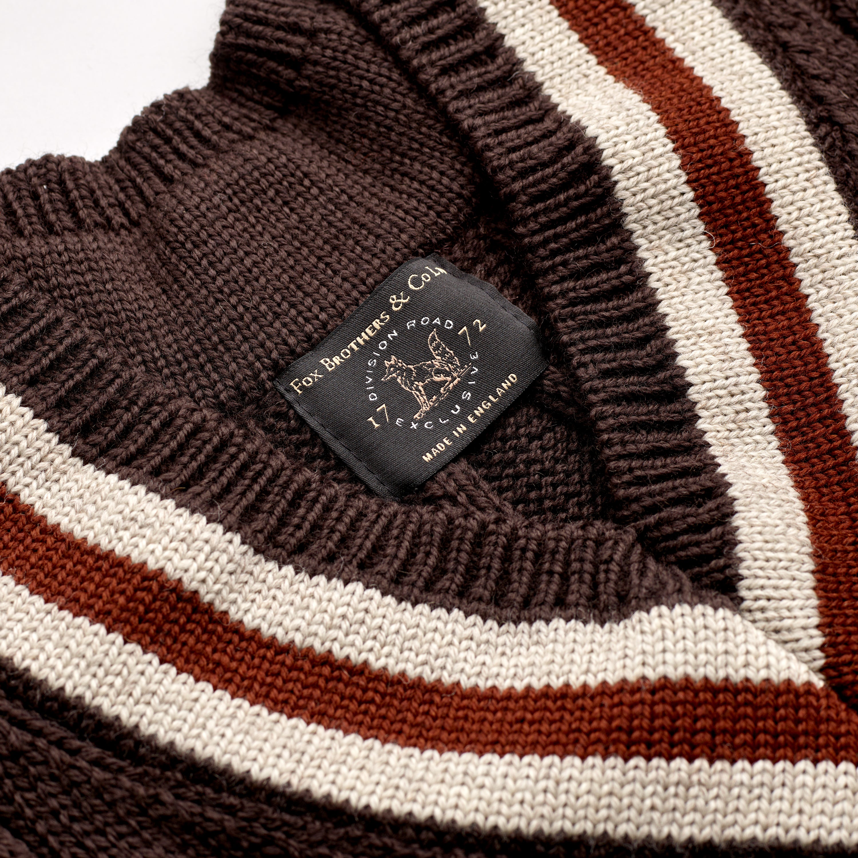 FOX x DR Cricket Club Sweater in Charcoal & Iron