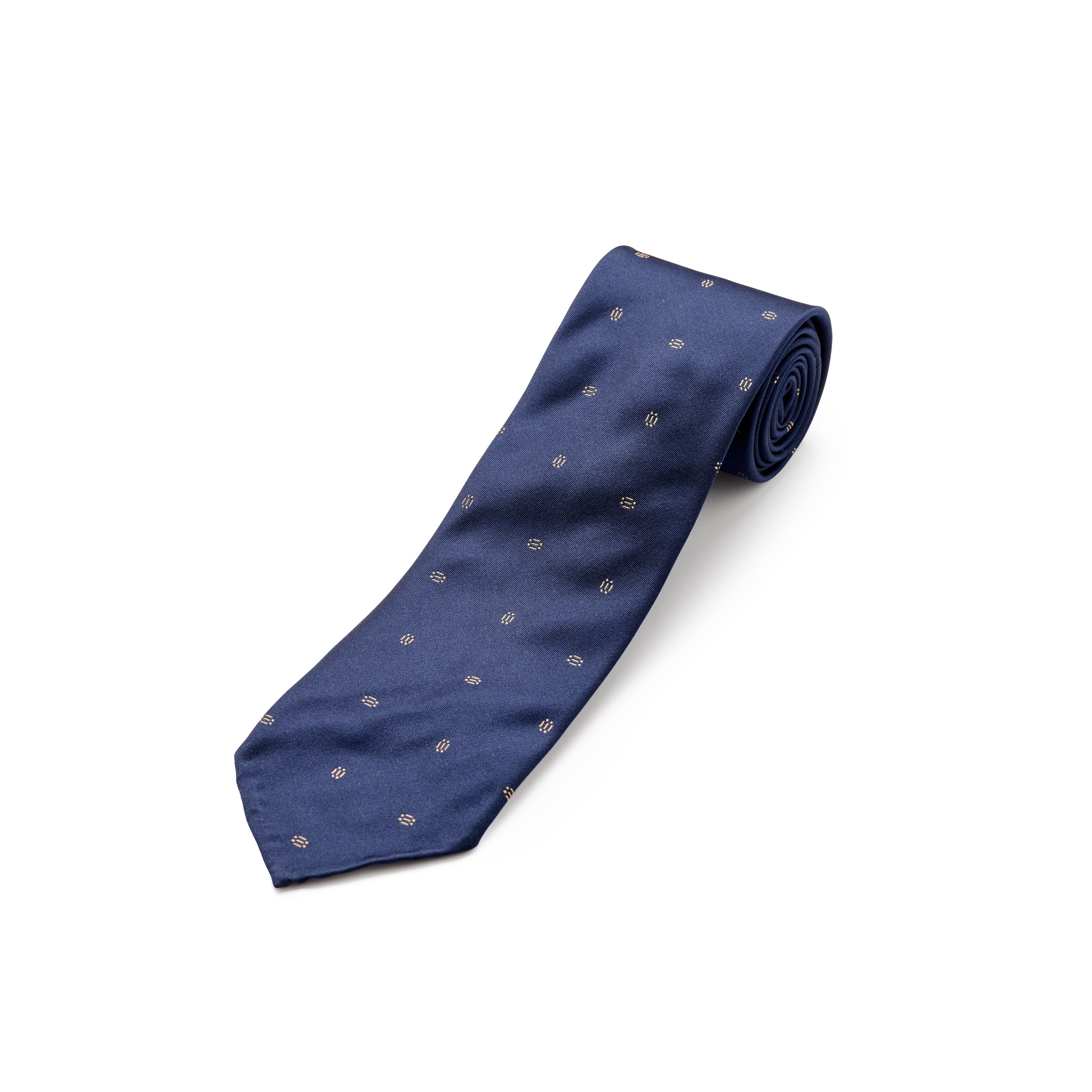 Tie Your Tie Navy Silk Geometric Tie