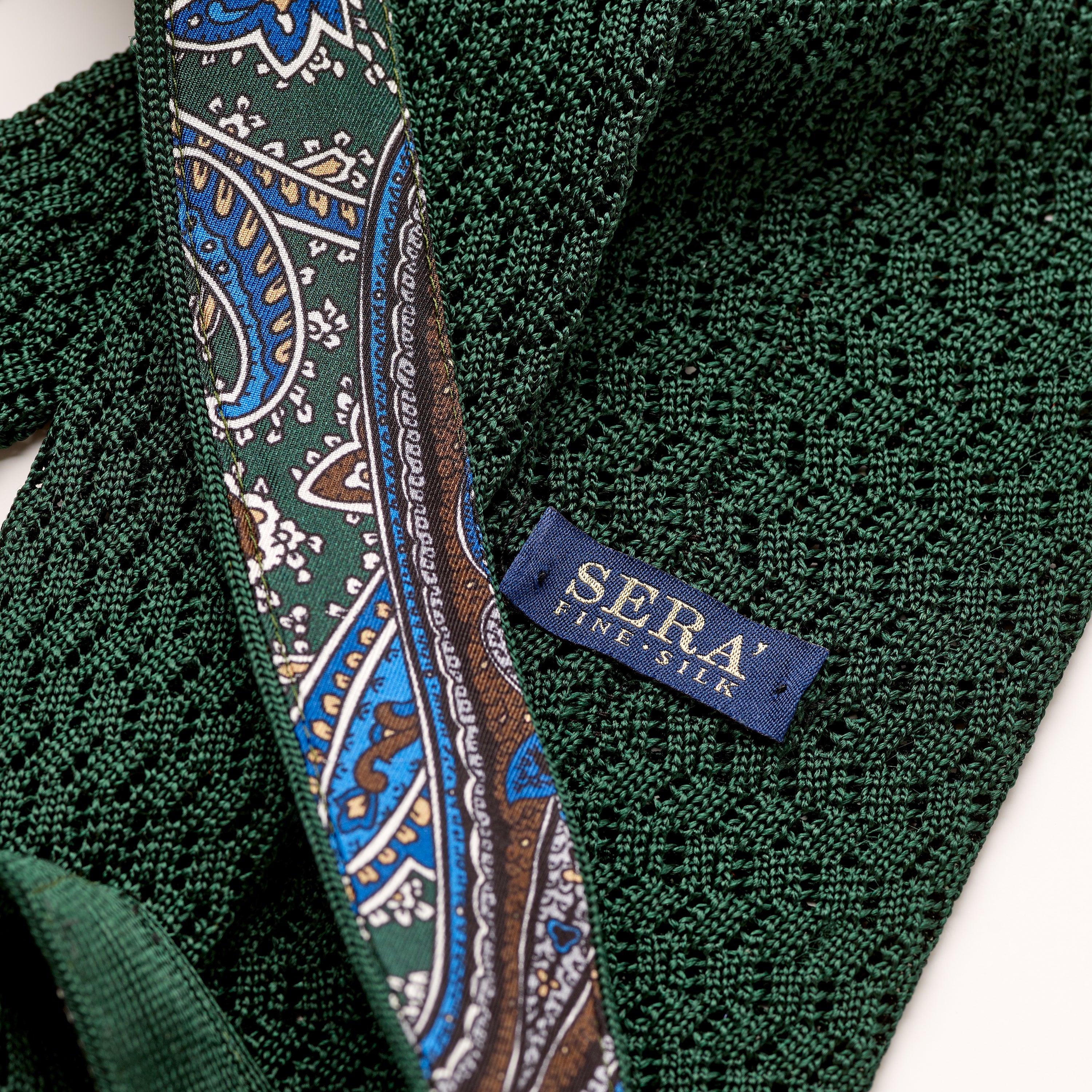 green silk ties