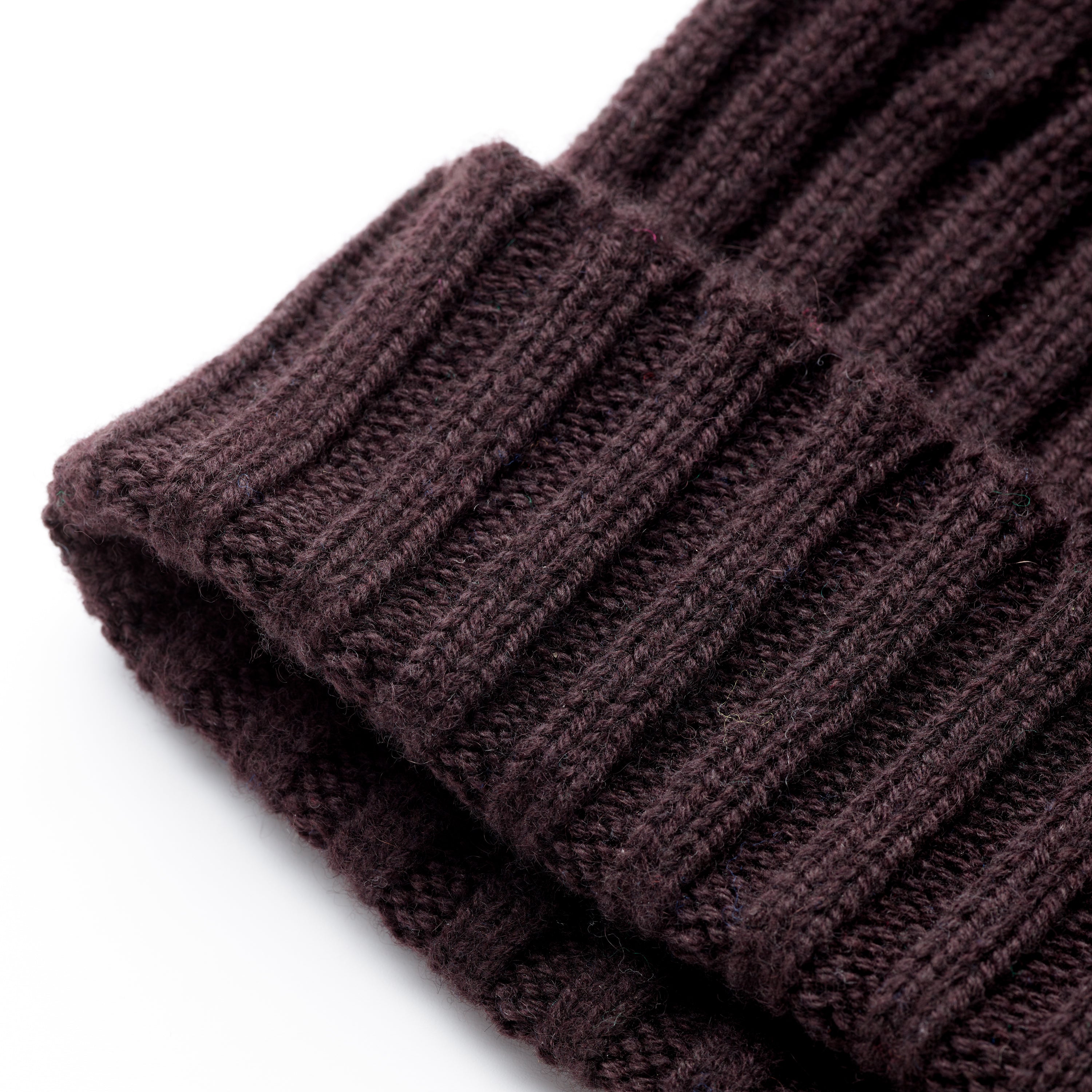 Corgi Ribbed Cashmere Brown Knitted Cap