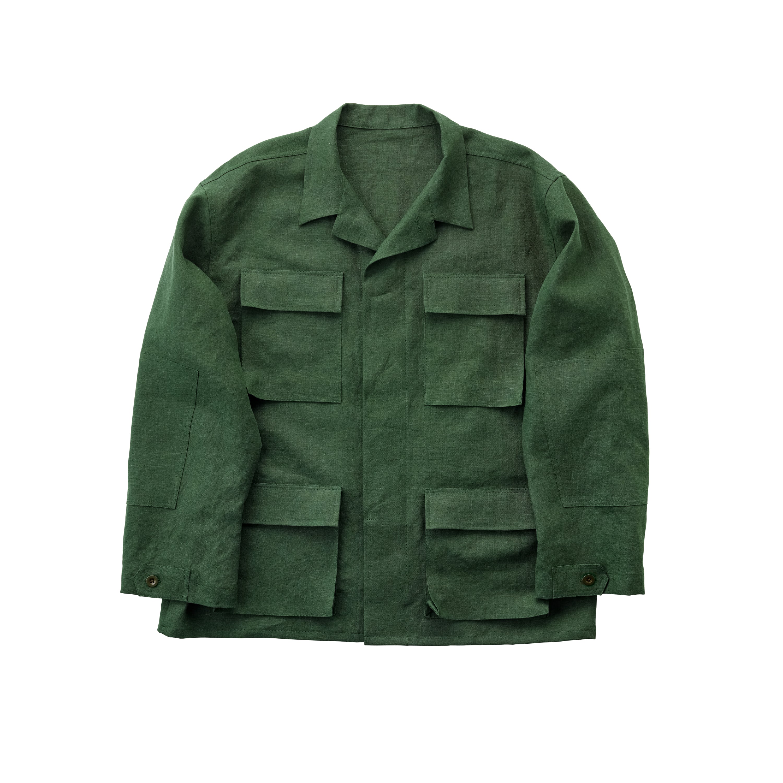 FK001-Fox Linen Forest Green Jacket