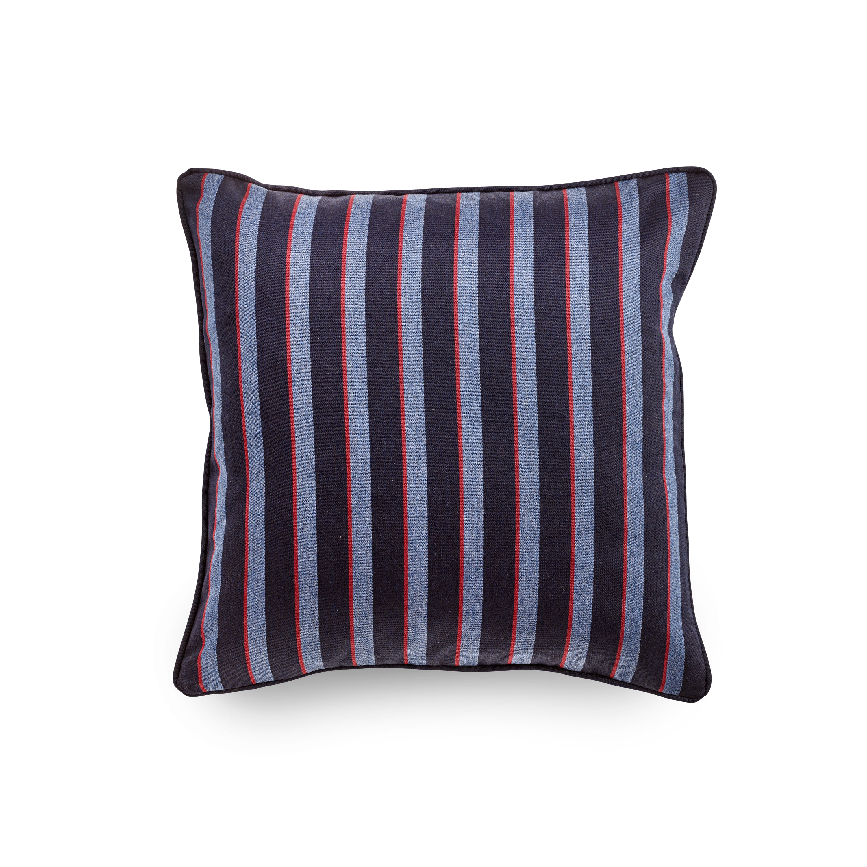 Fox Navy with Denim & Deep Red Cushion Cover