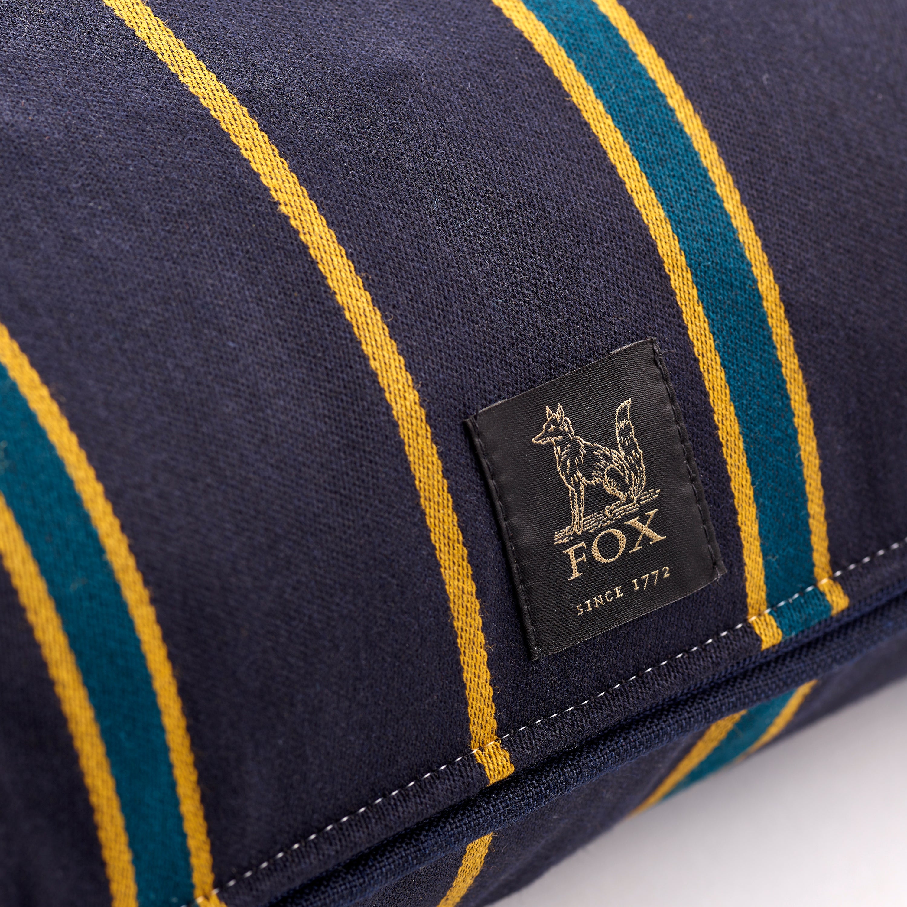 Fox Navy with Green & Gold Cushion Cover