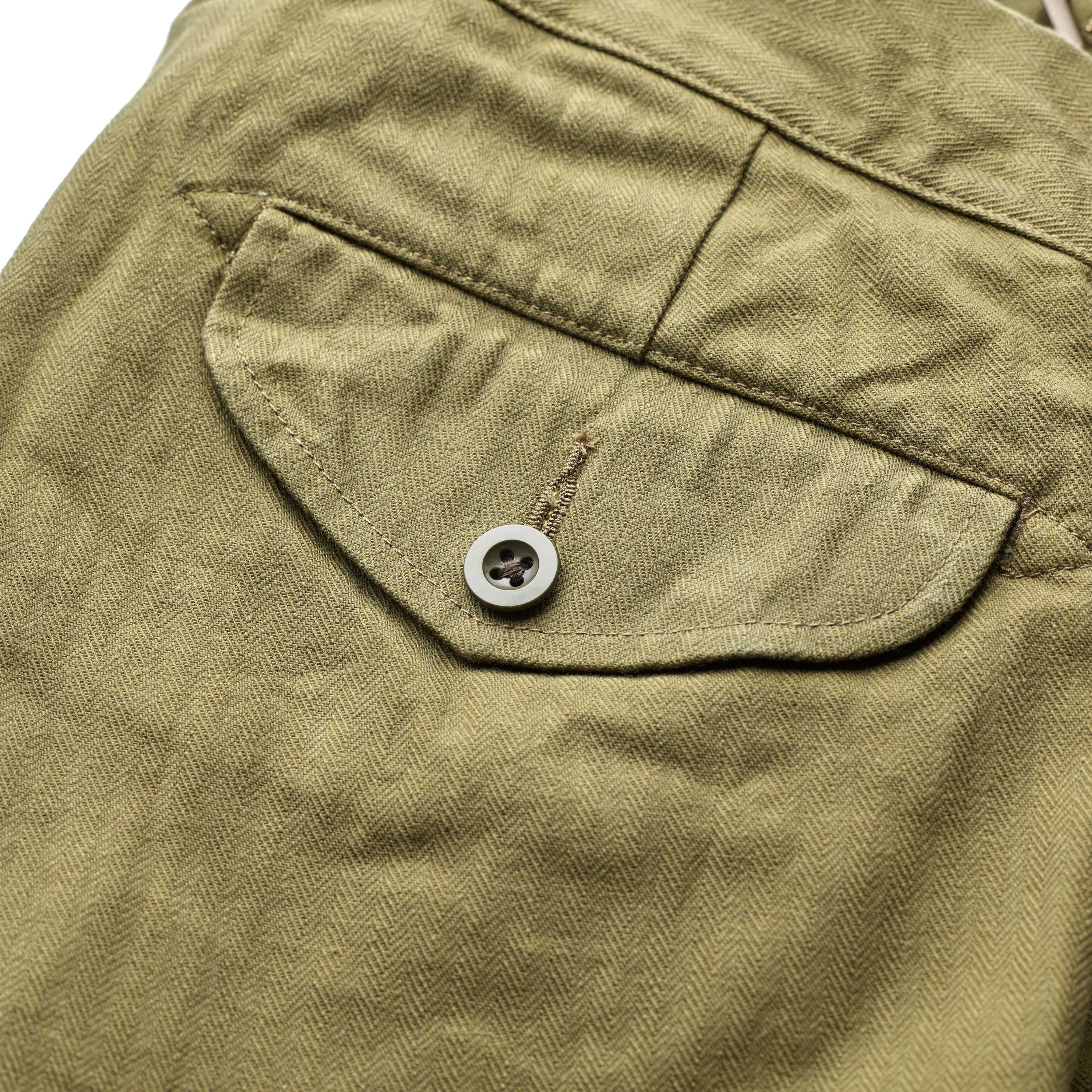 Kenneth Field Olive Herringbone Gurkha III Trousers | The Merchant Fox
