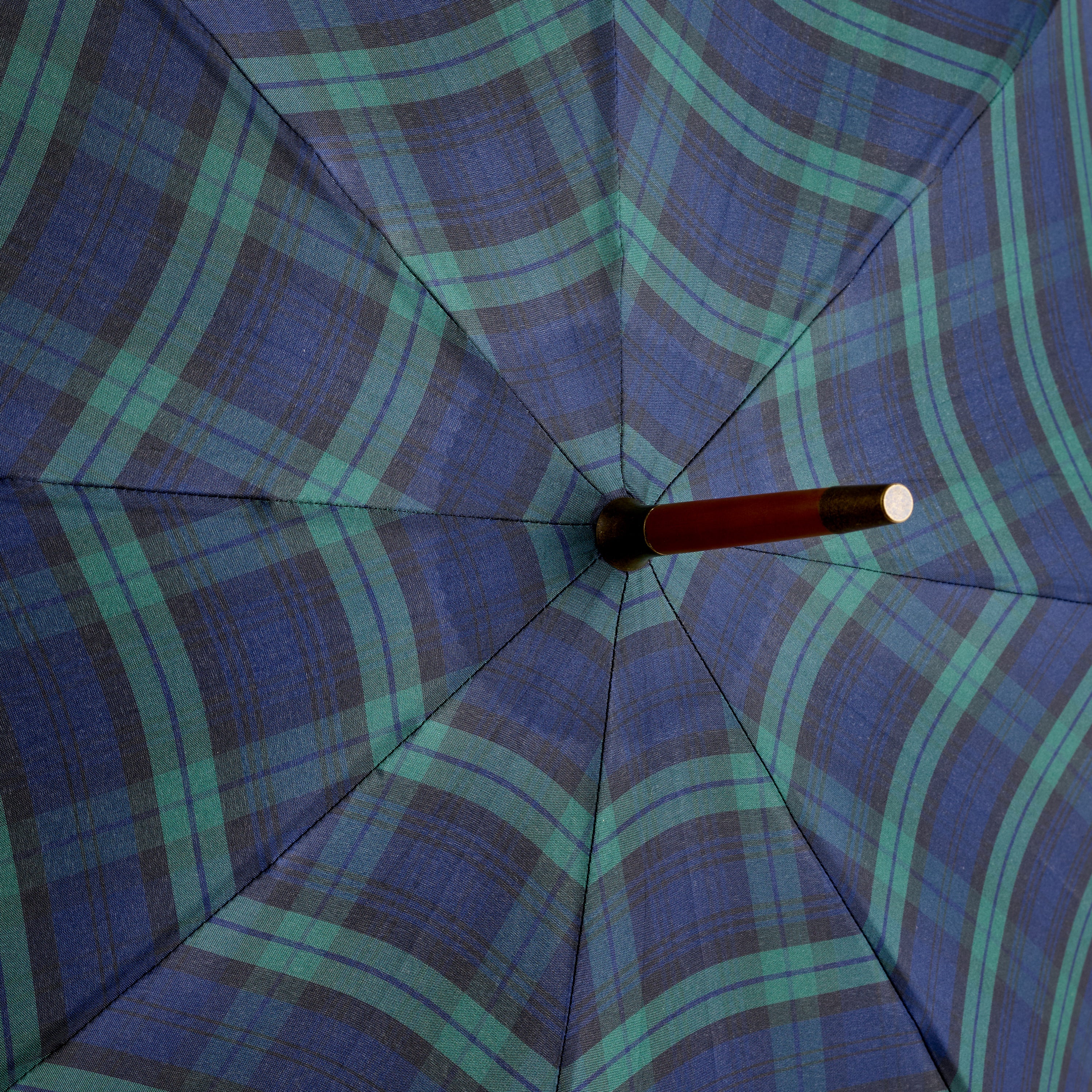 Fox Umbrellas Whangee Handle Tartan Umbrella