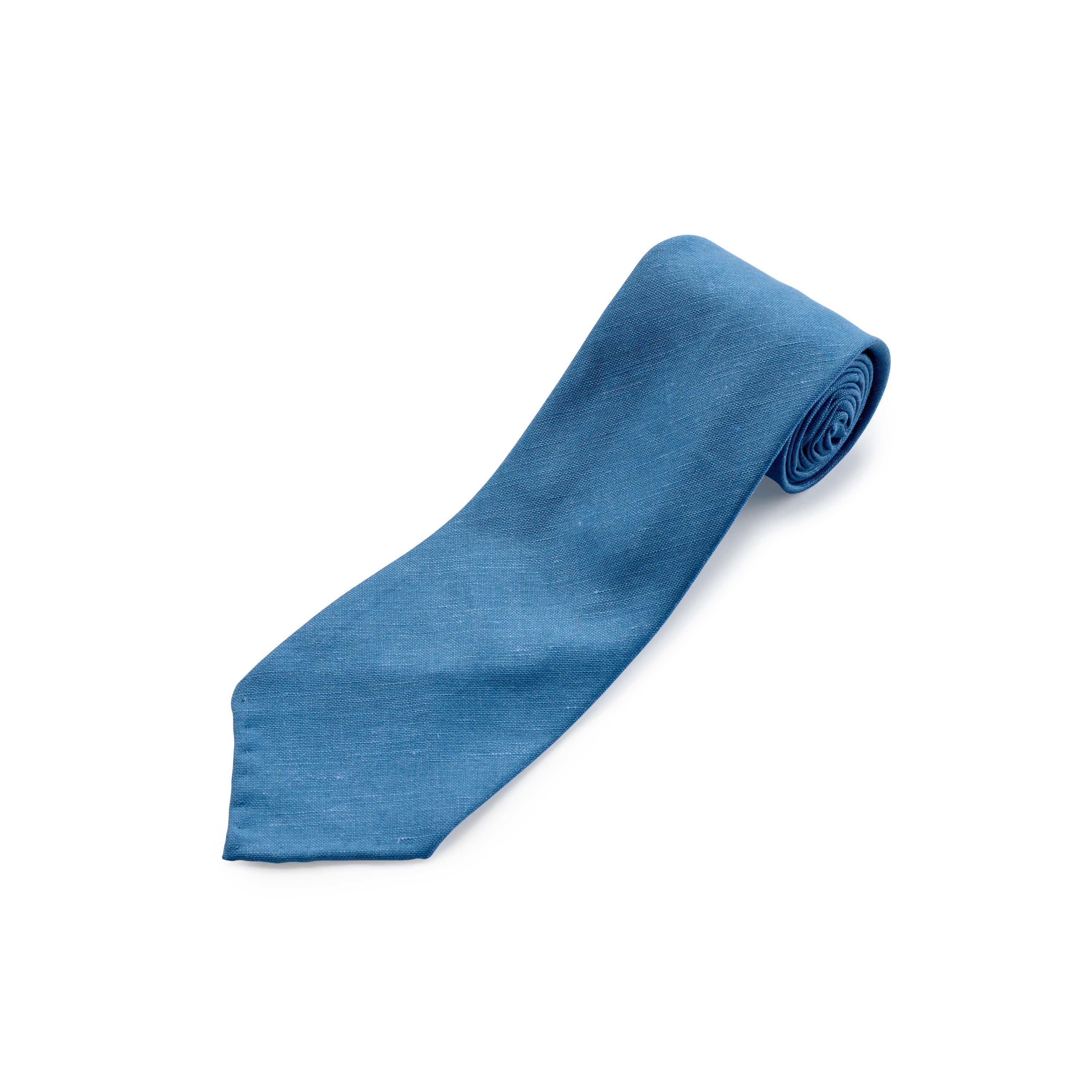 Fox 3 Fold Light Blue Linen Tie