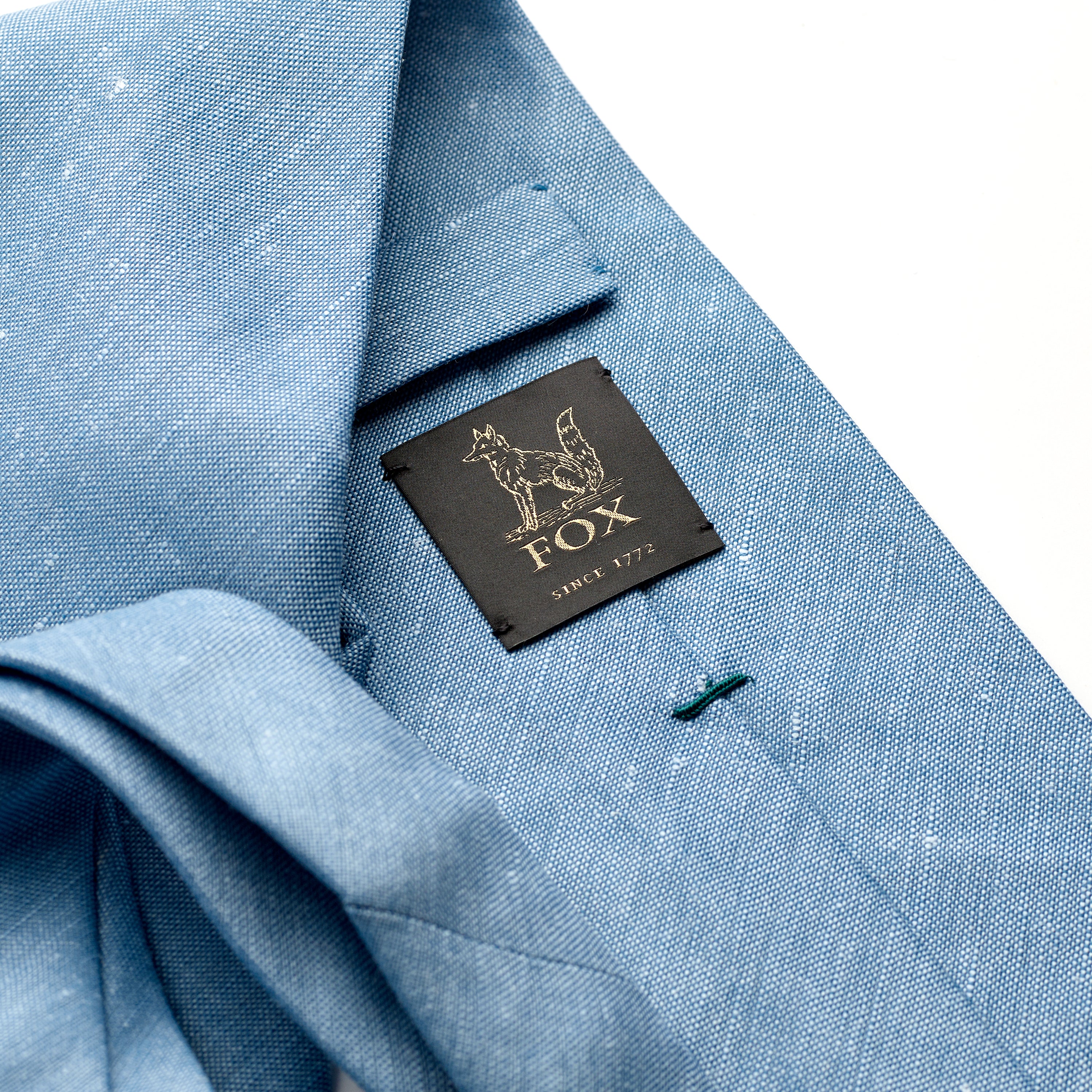 Fox 3 Fold Sky Blue Linen Tie