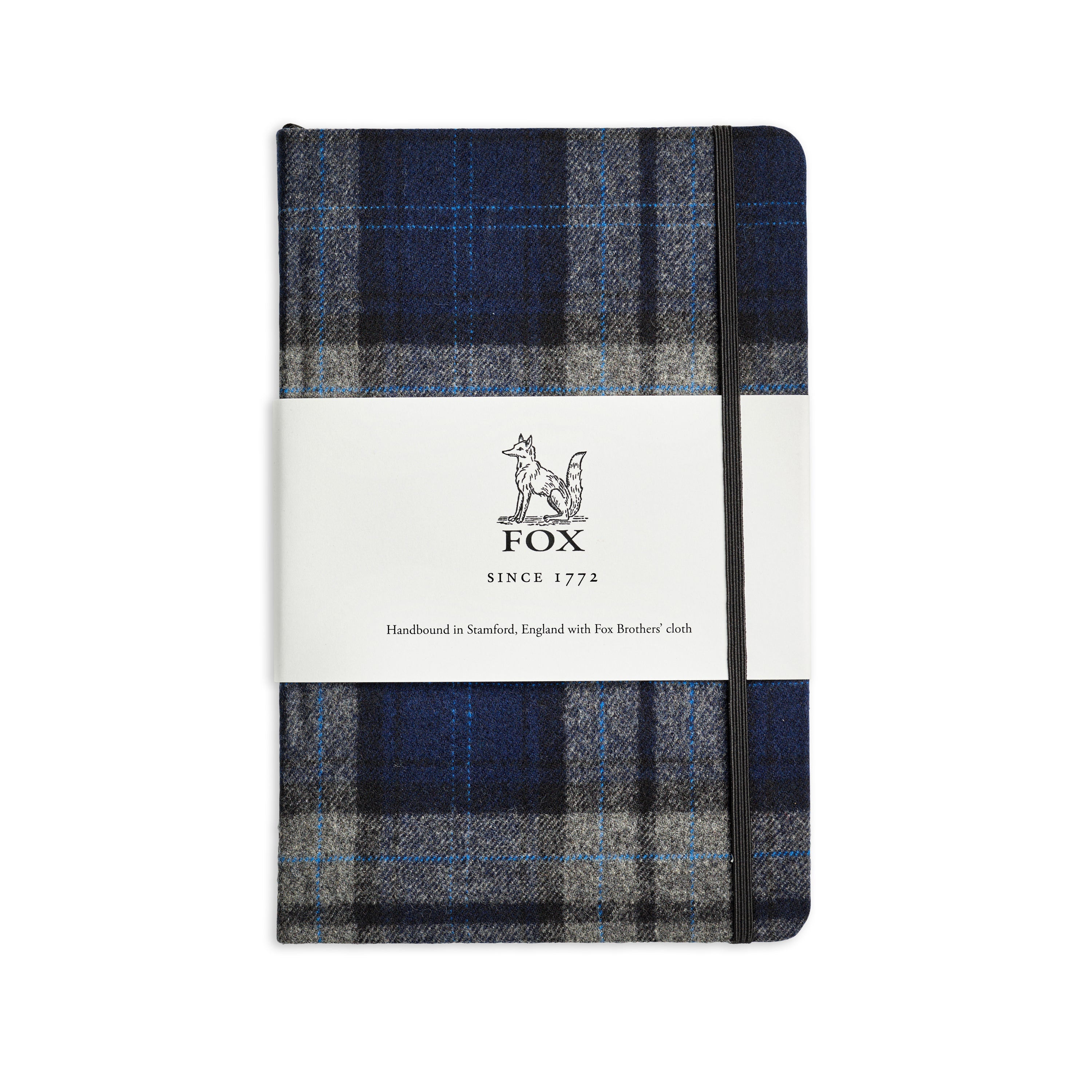 Fox Navy Longforth Check Medium Notebook