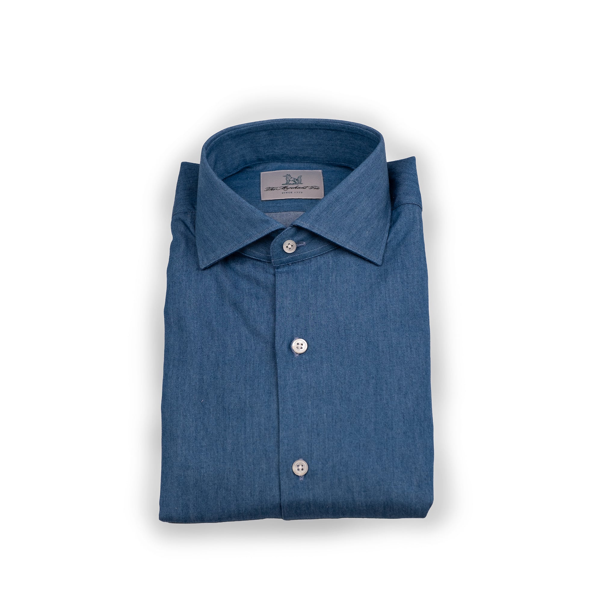 The Niven Fox Weekend Mid Wash Denim Shirt