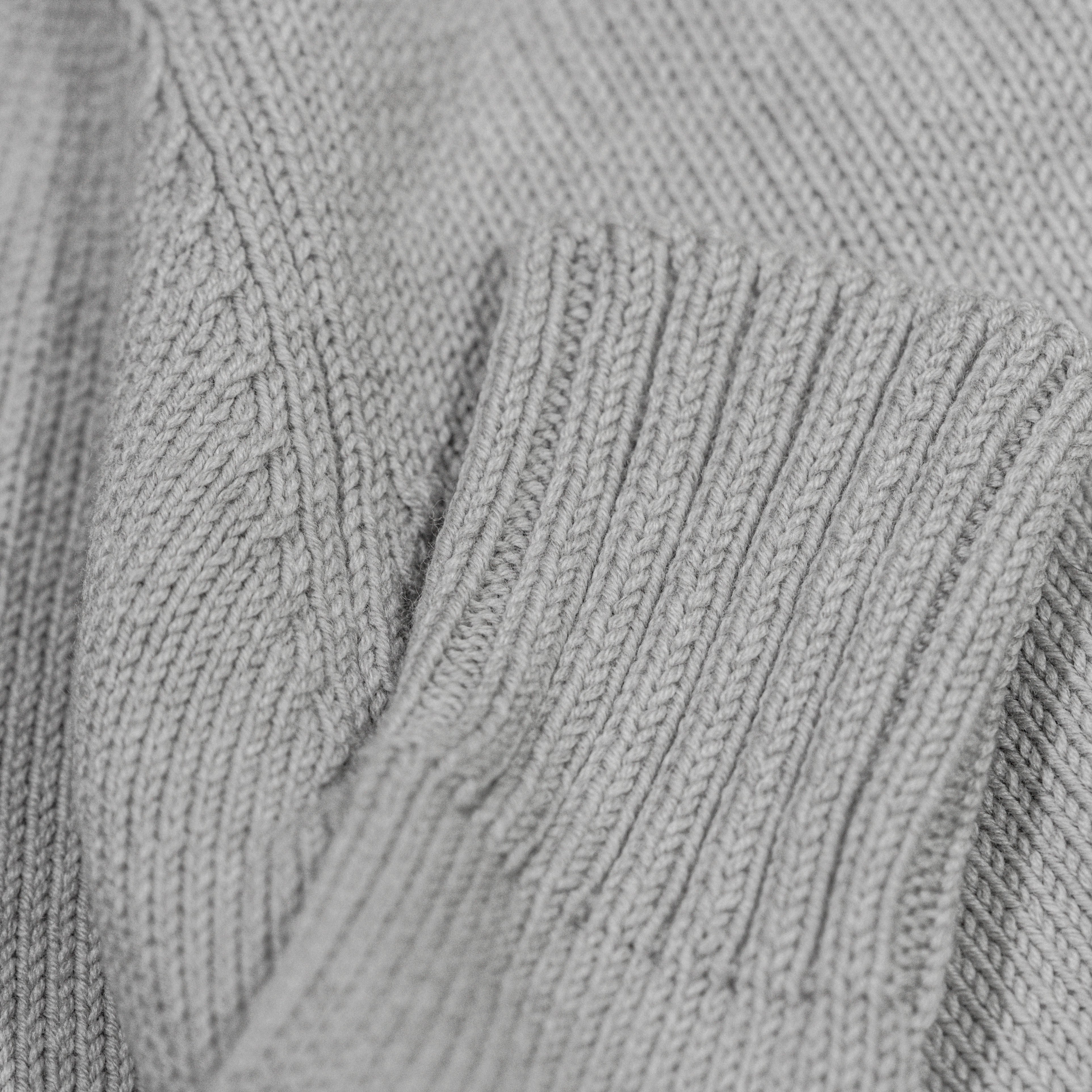 Racing Driver Knitted Roll Neck Jumper in Grey