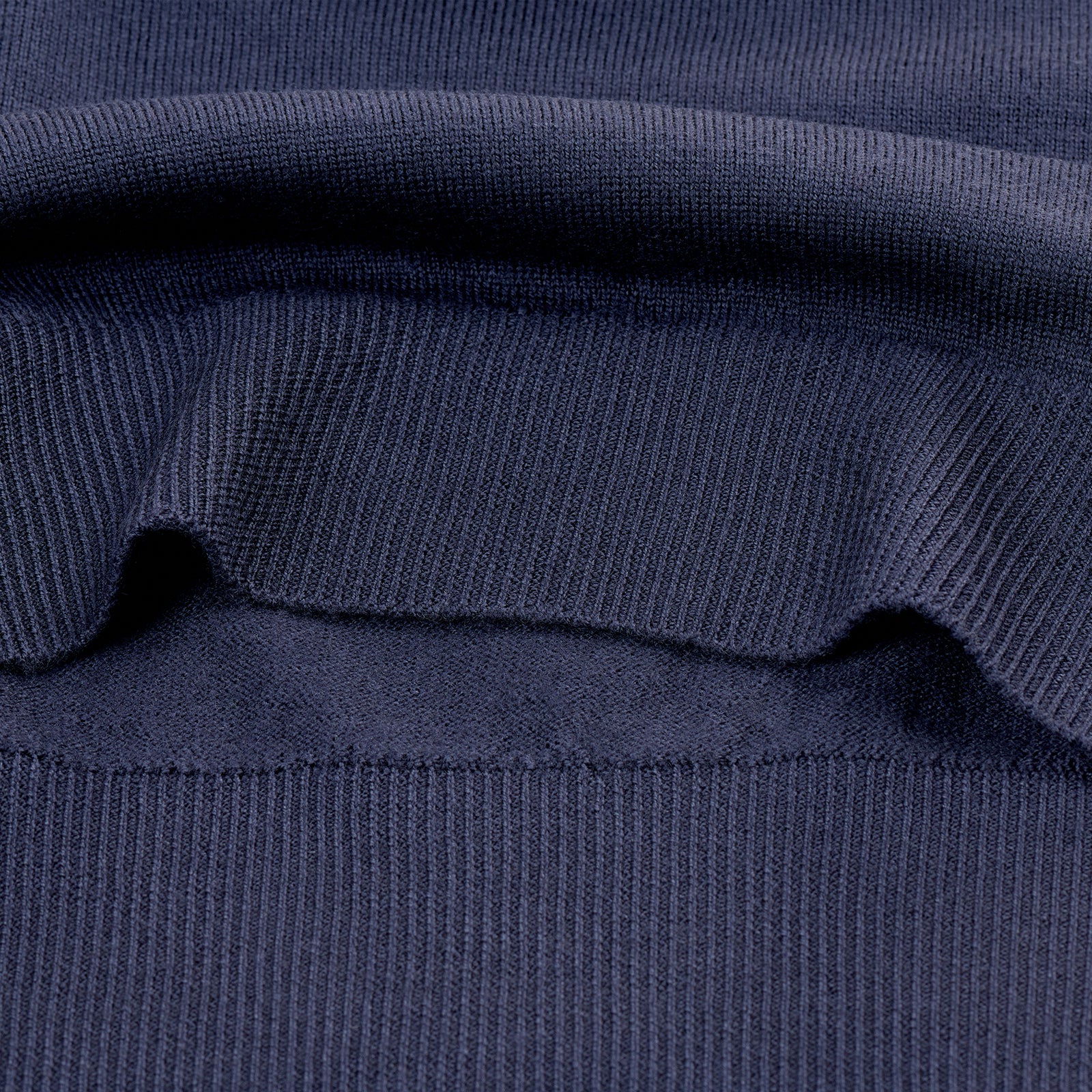 Midnight Merino Wool 3-Button Polo Shirt