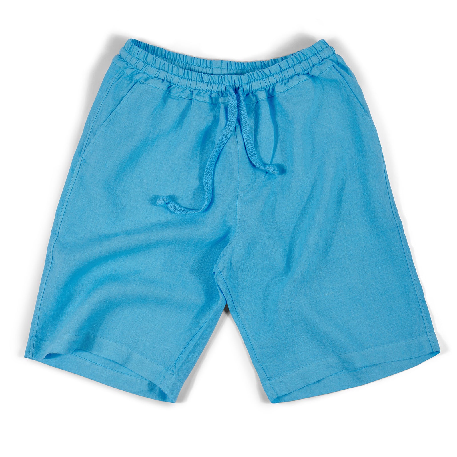 Fedeli Linen Bermuda Shorts in Windsurf Aqua