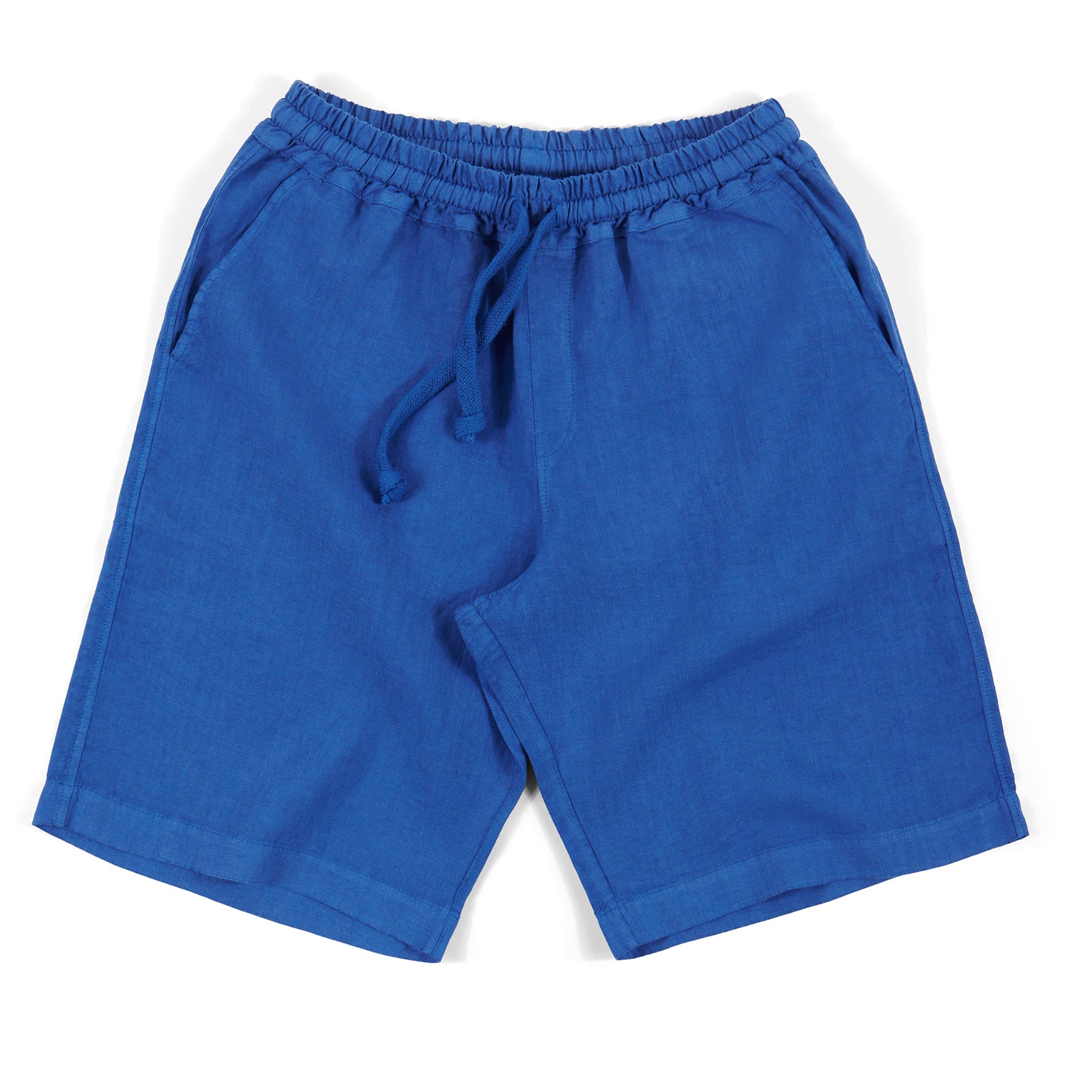 Fedeli Linen Bermuda Shorts in Tropical Blue