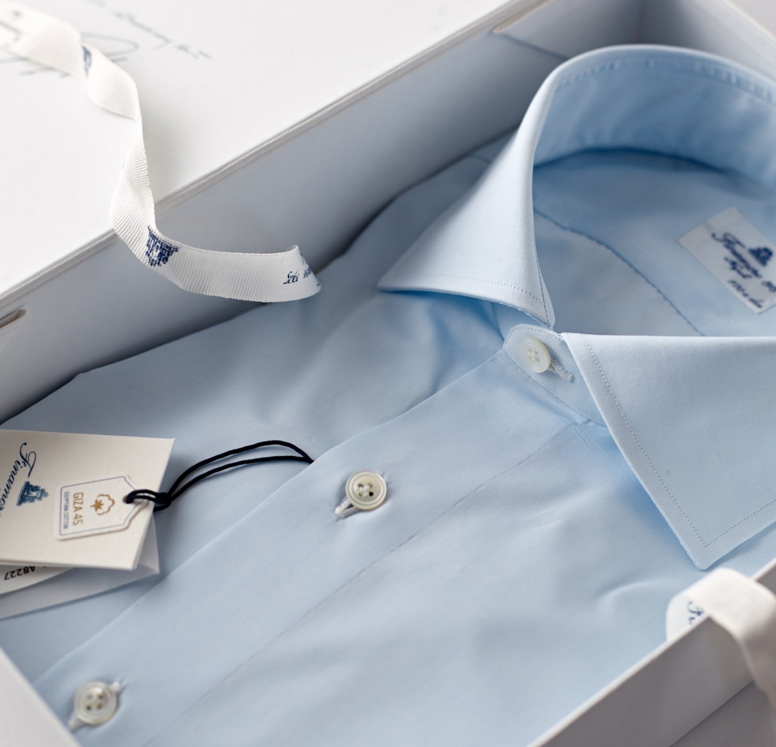 Finamore Pale Blue Dress Shirt