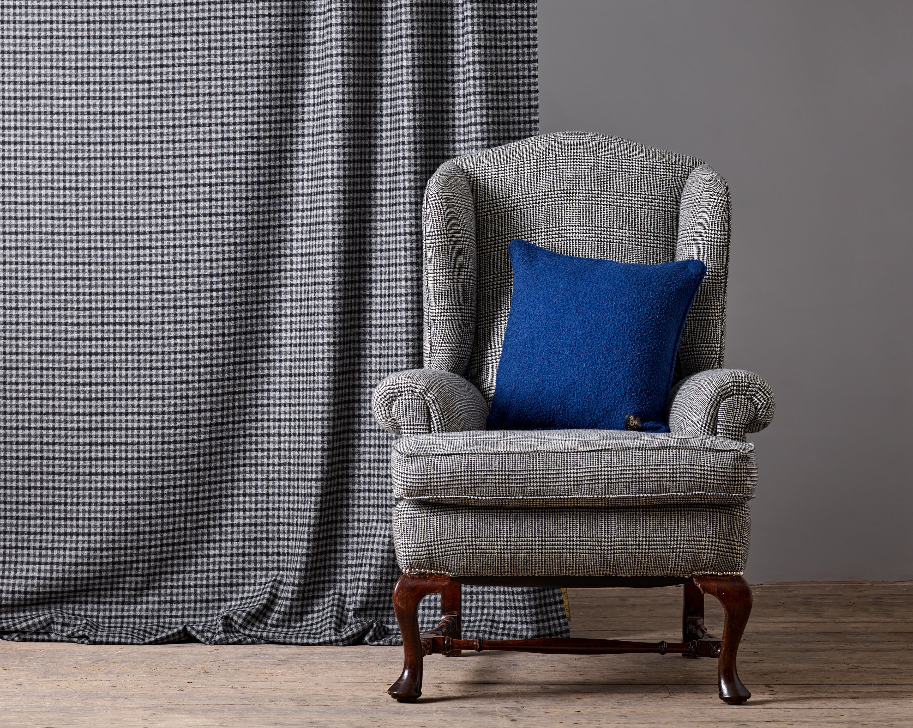 Vintage Glen Check Wing Back