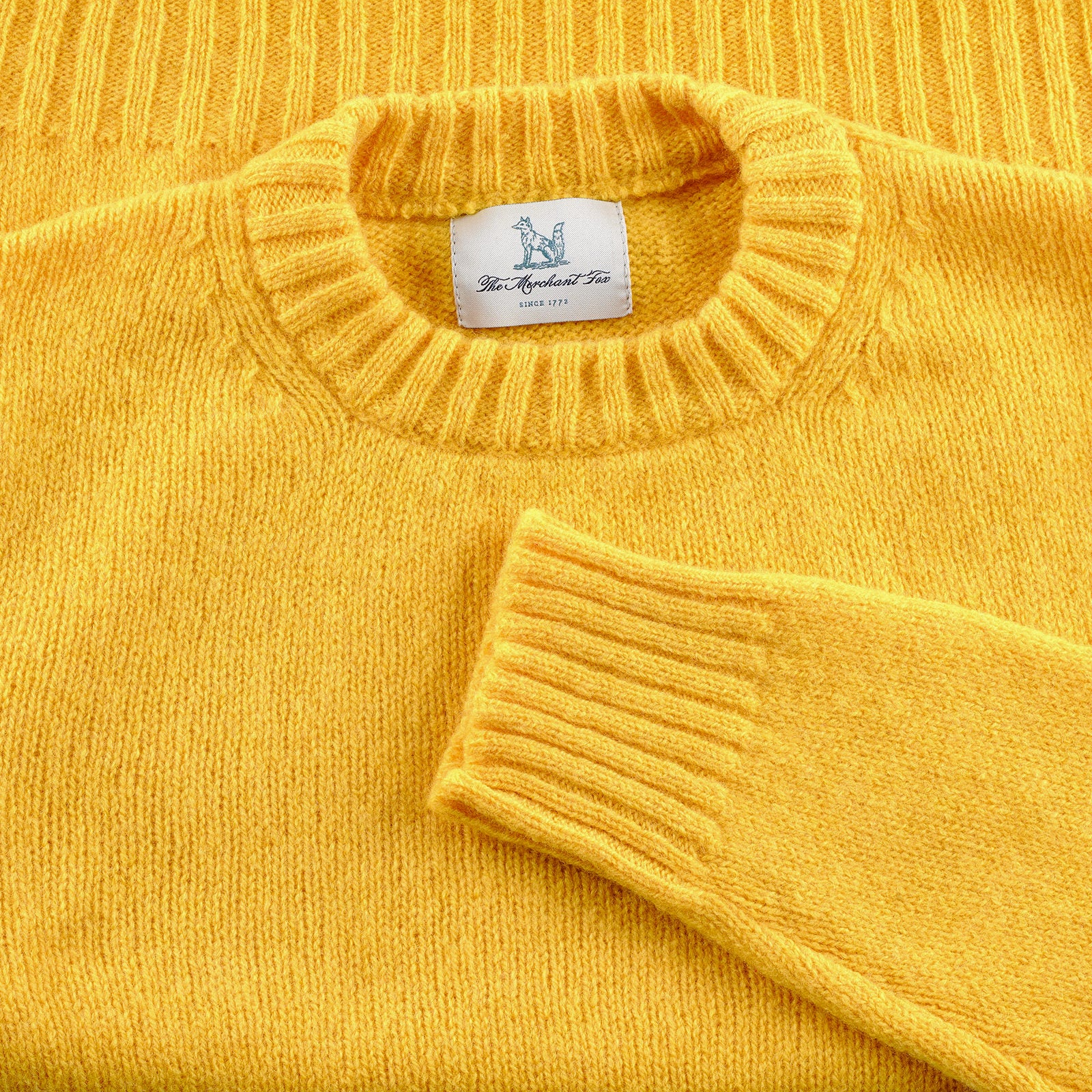 The Gorse Yellow Crew Neck Woollen Sweater