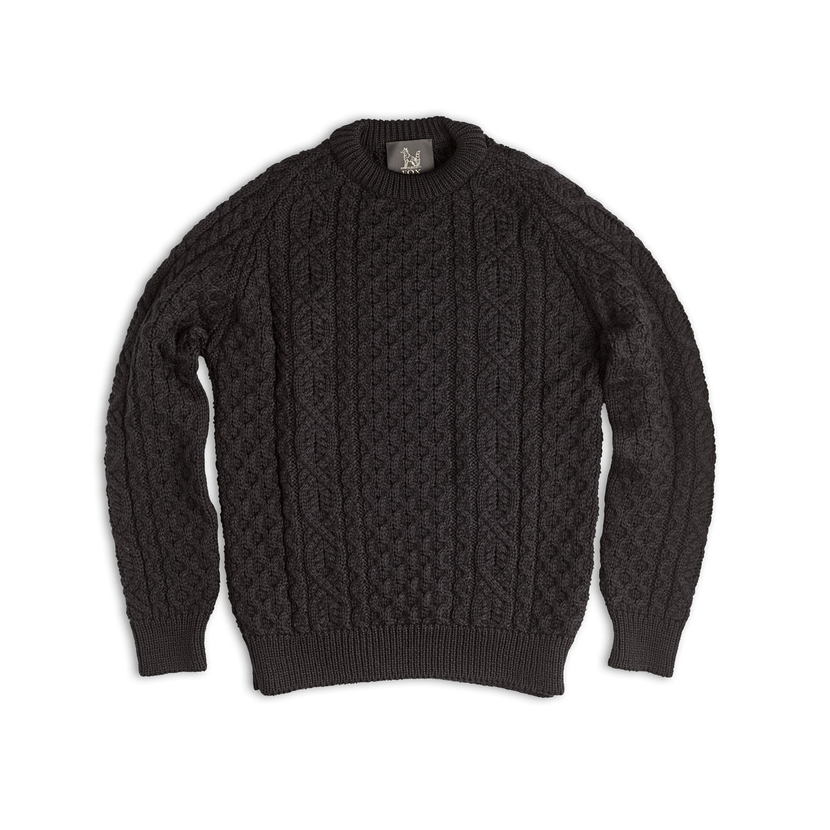 The Traditional Wool Cable Knit Navy Jumper The Merchant Fox