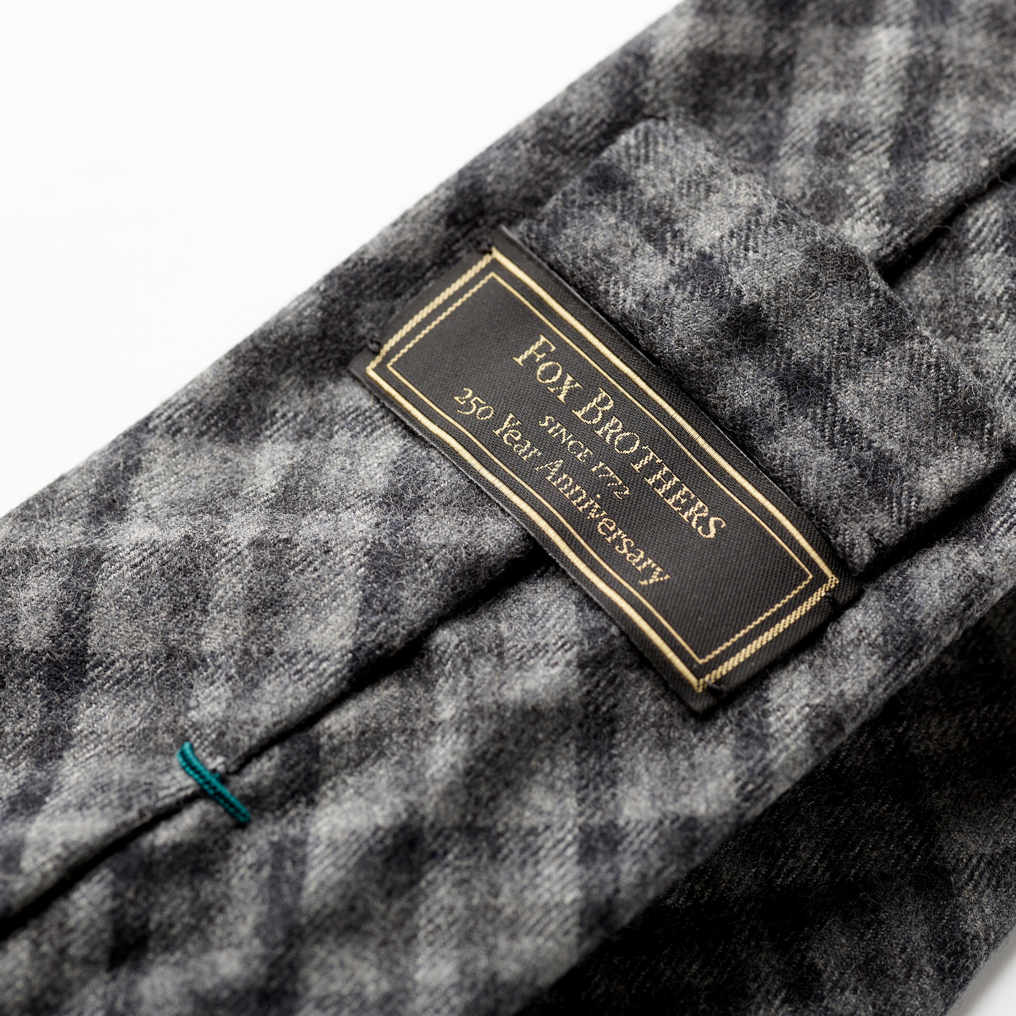 Fox 4 Fold Grey Check Anniversary Edition Tie