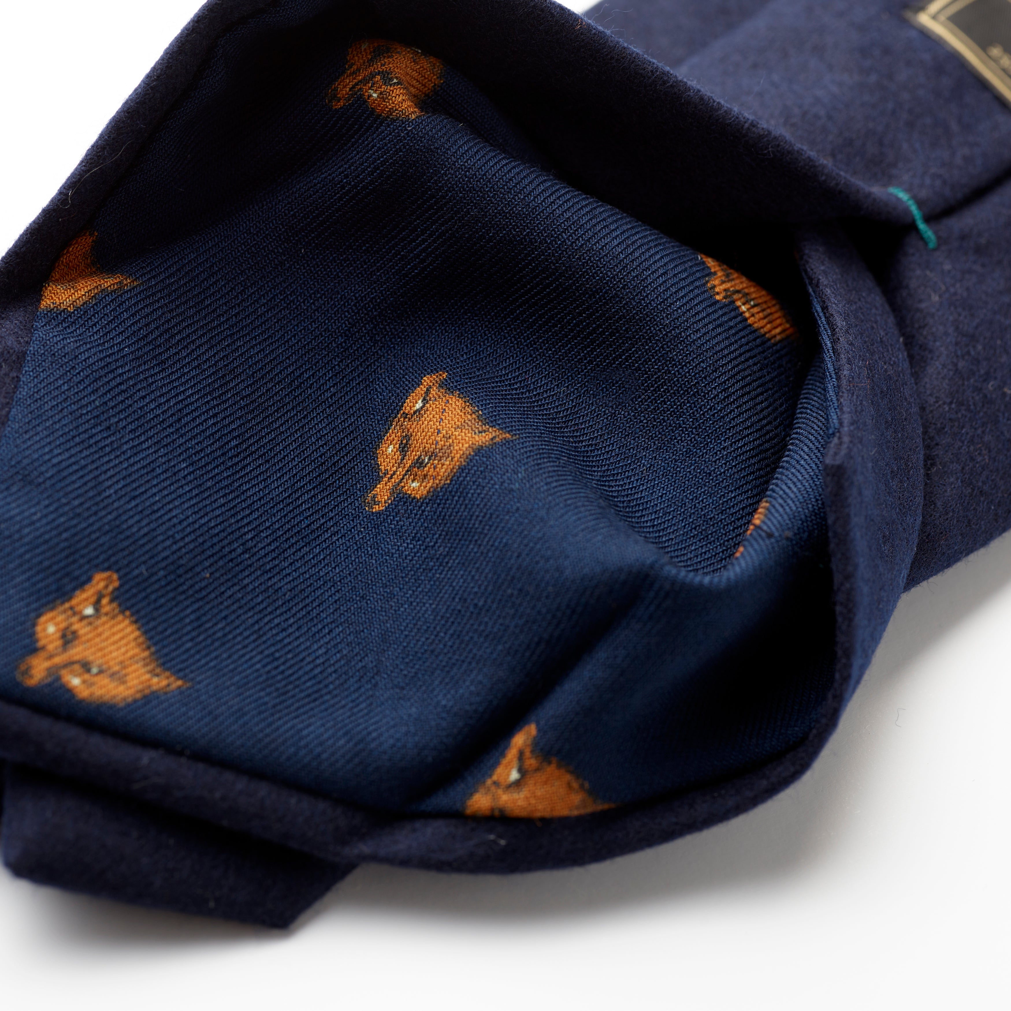 Fox 3 Fold Navy Self-tipped Anniversary Edition Tie