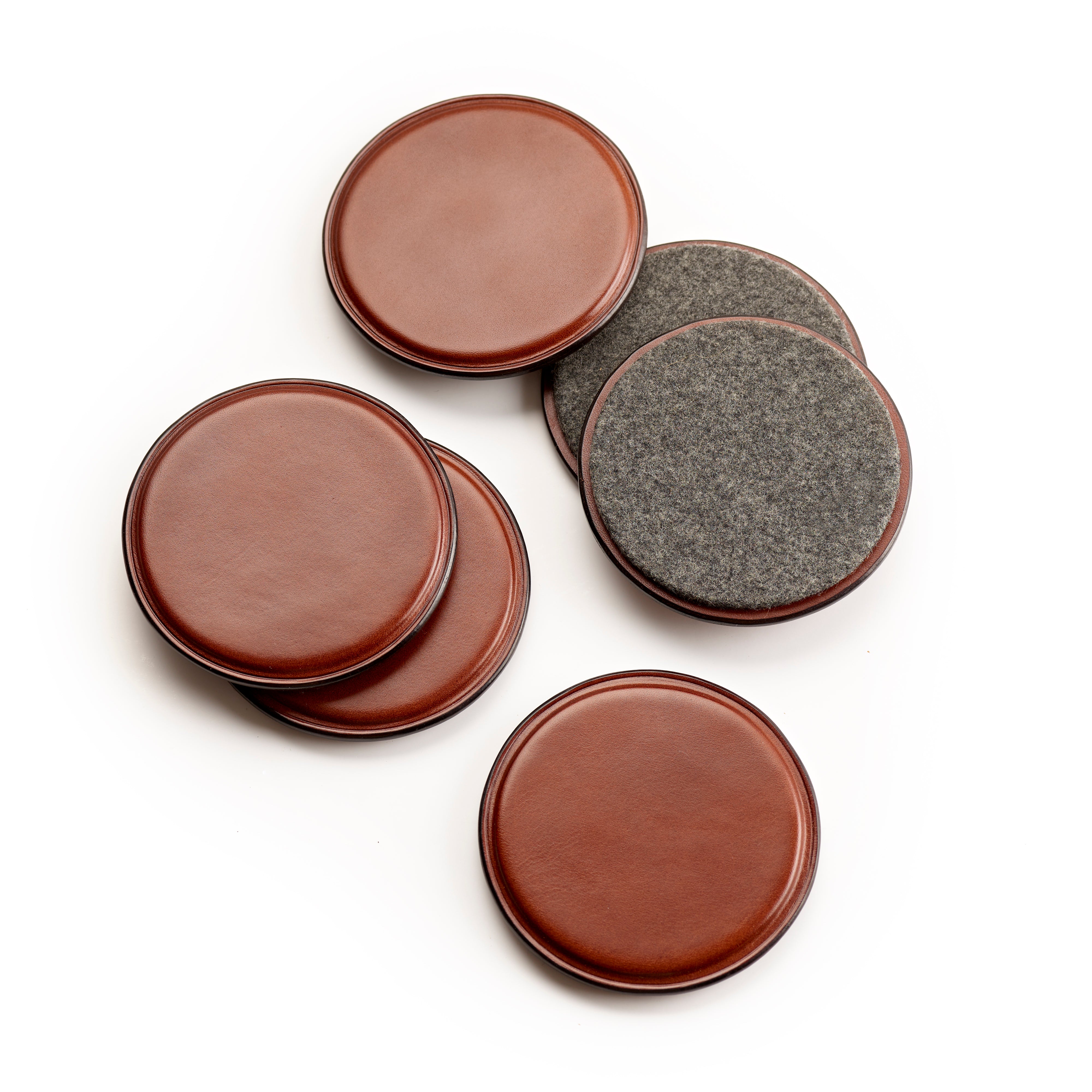 Fox X Buttero Leather Drink Coaster