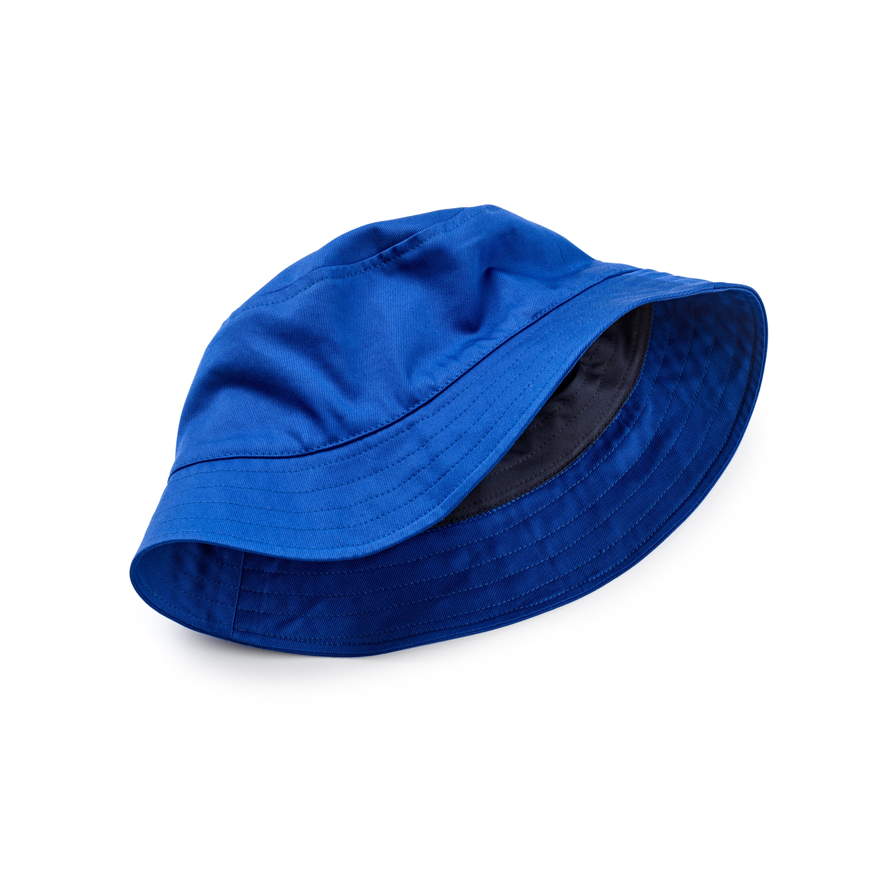 Fox Khaki Bucket Hat Crown in Cobalt Blue