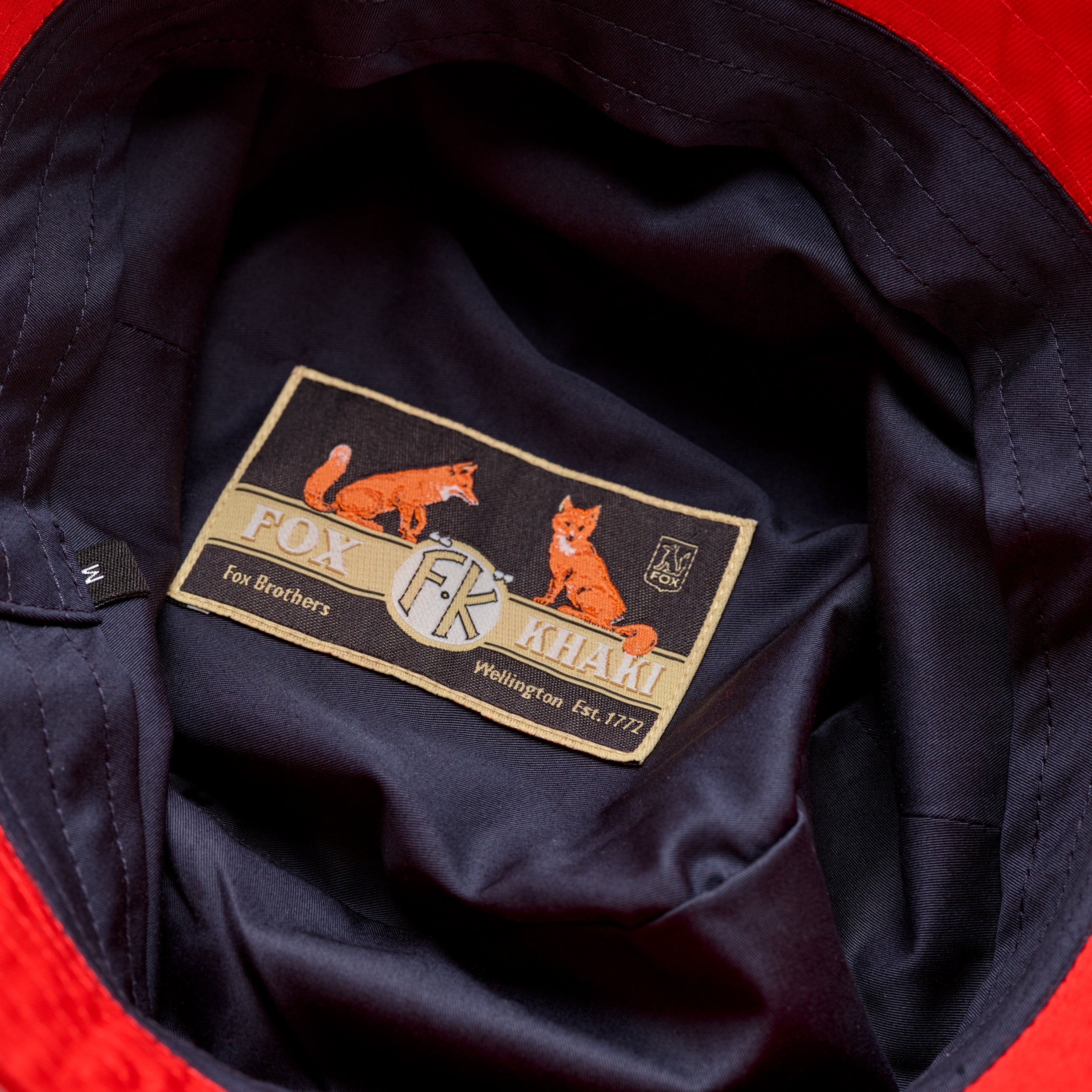 Fox Khaki Bucket Hat Liner in Red