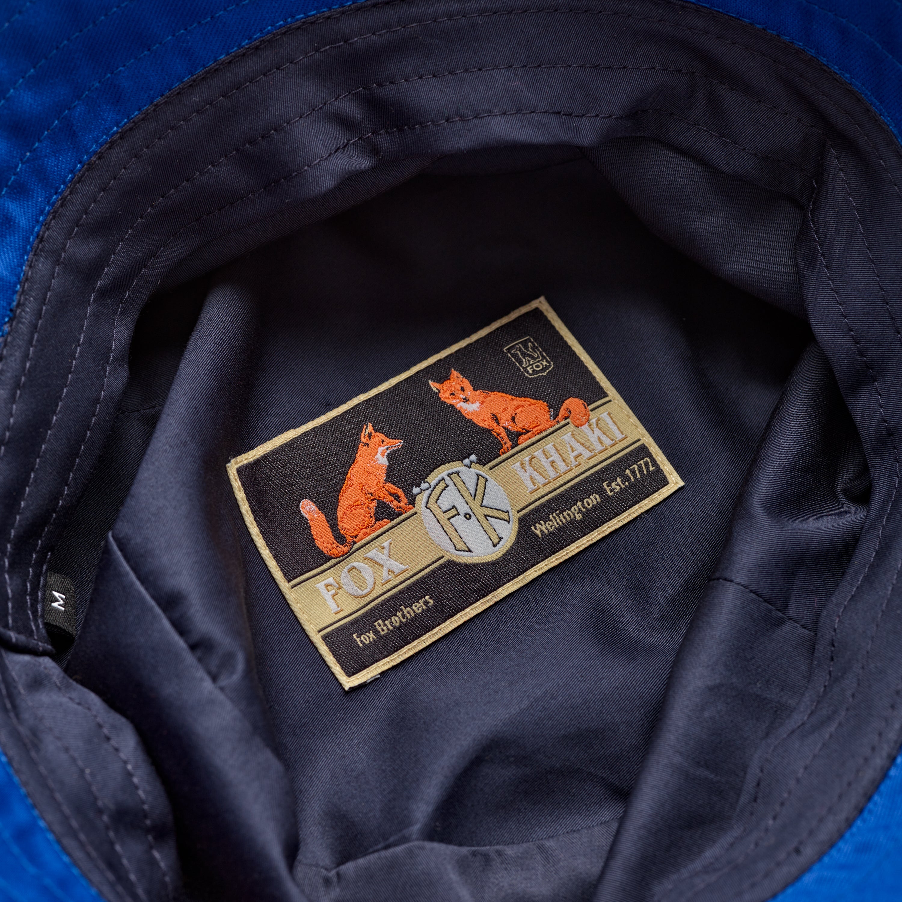 Fox Khaki Bucket Hat Liner in Cobalt Blue