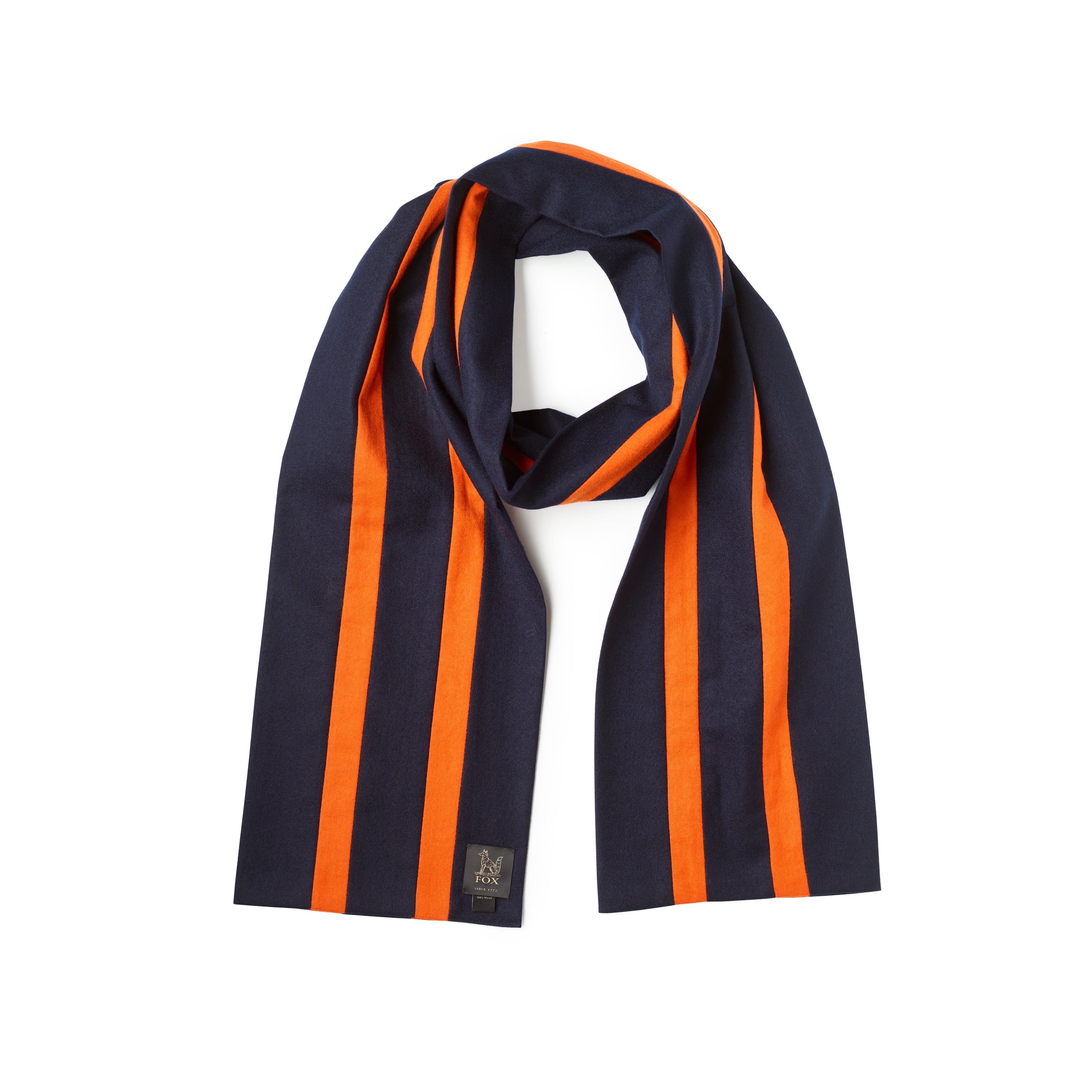 Scarf orange striped navy, Scarves