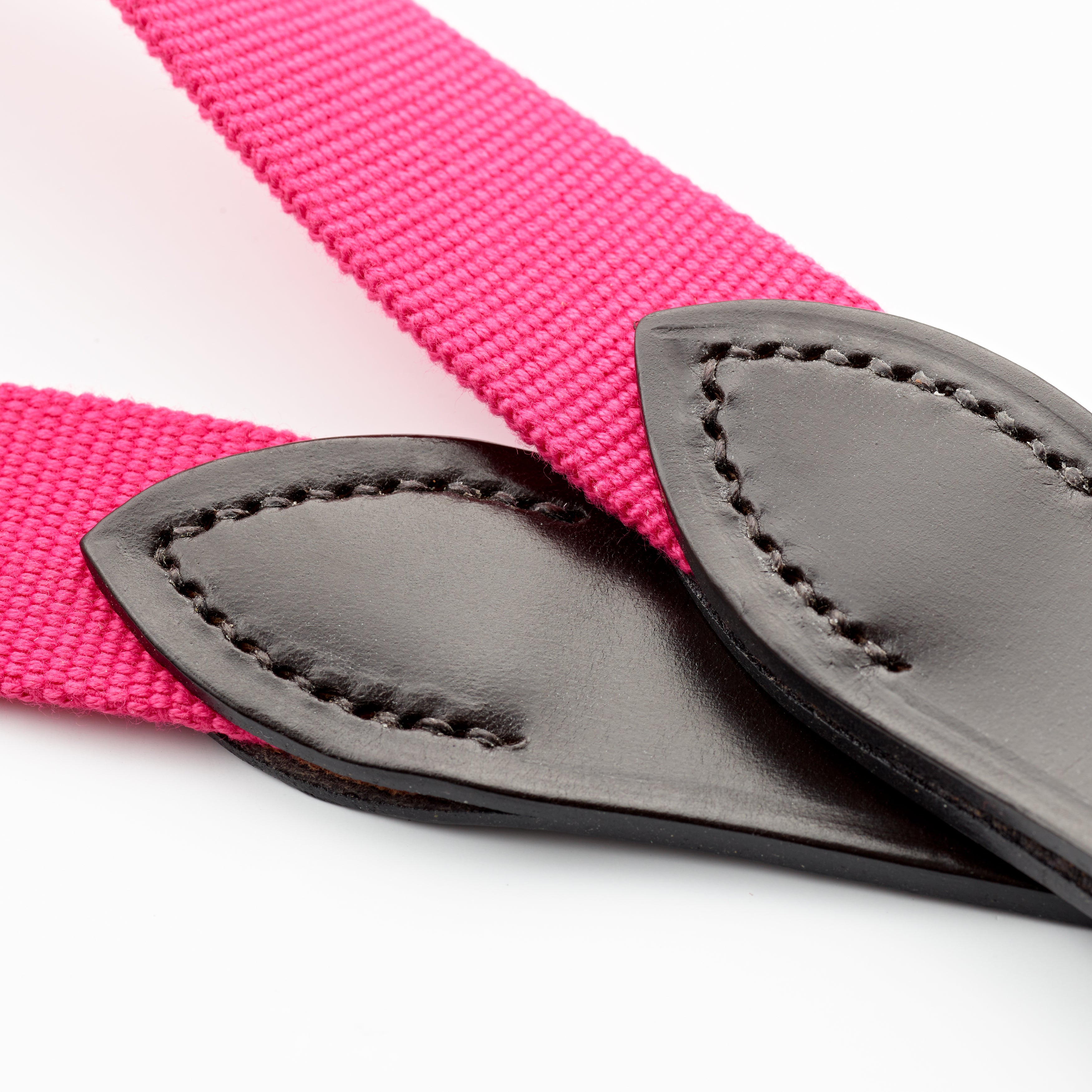 Magenta Belt with Dark Havana Leather Buckle